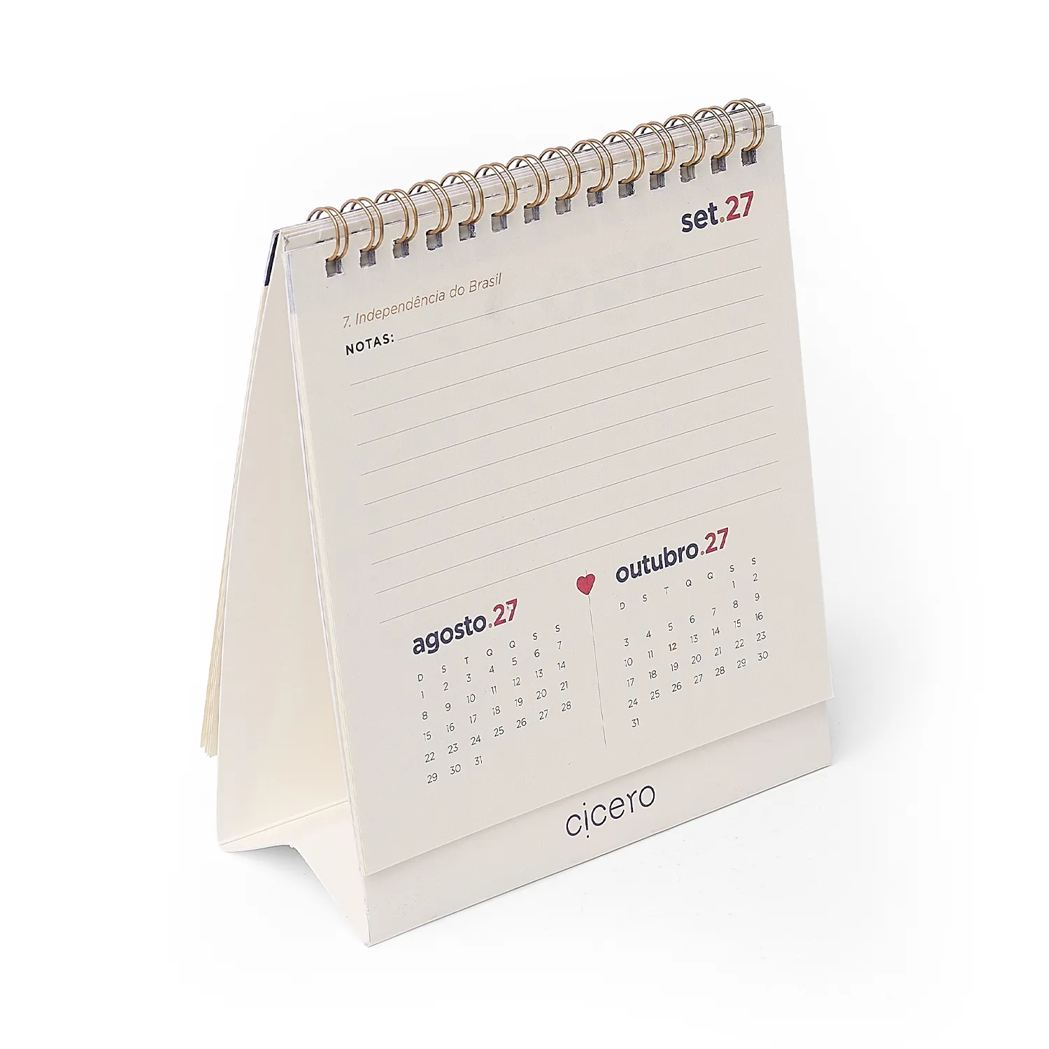 Calendário de Mesa 13x15 2027 Petit