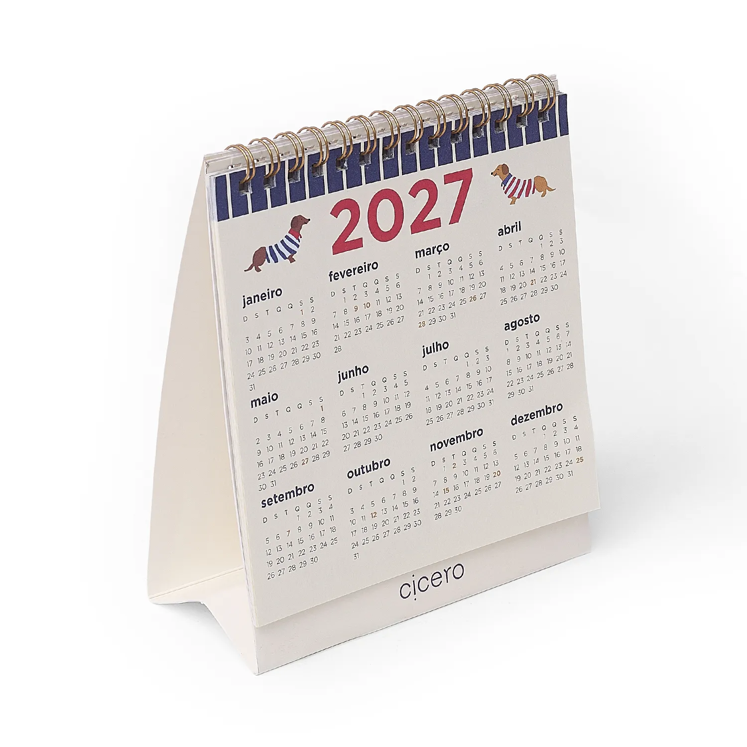 Calendário de Mesa 13x15 2027 Petit