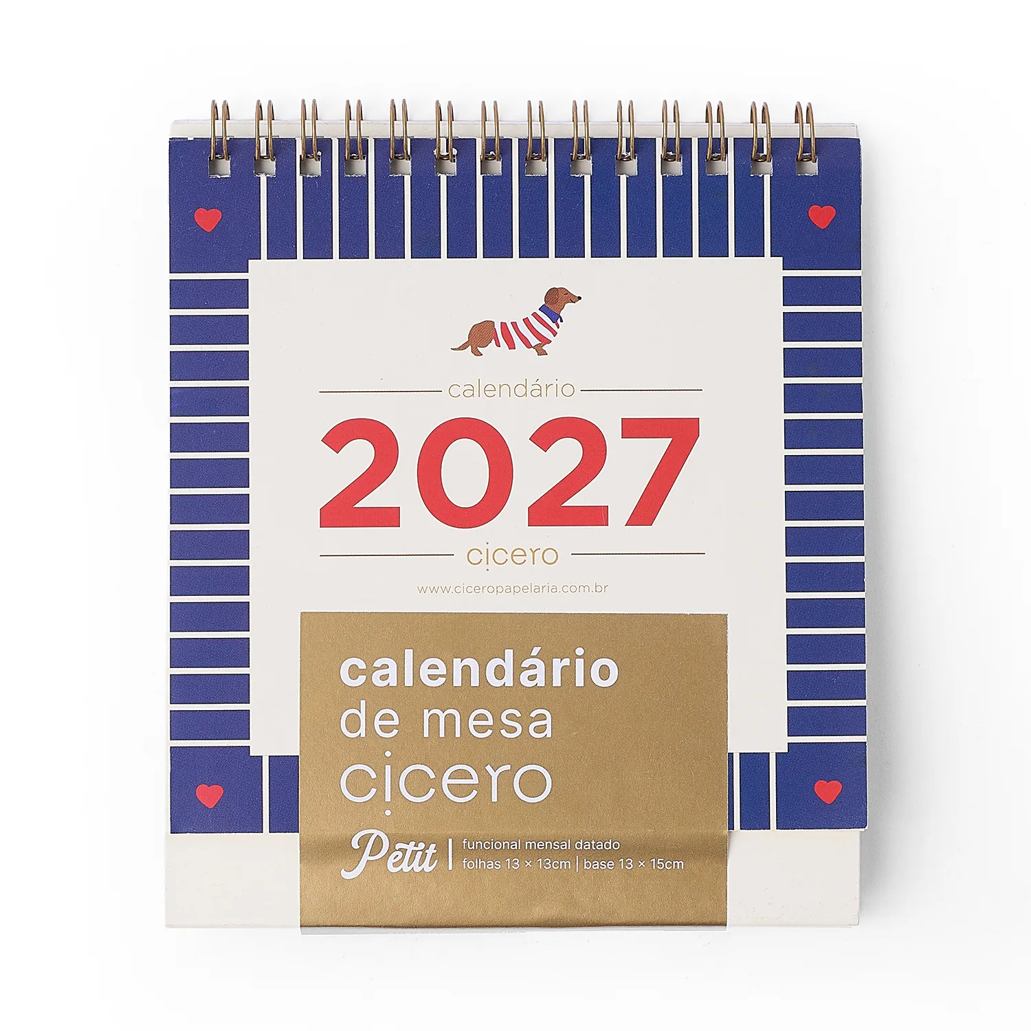 Calendário de Mesa 13x15 2027 Petit