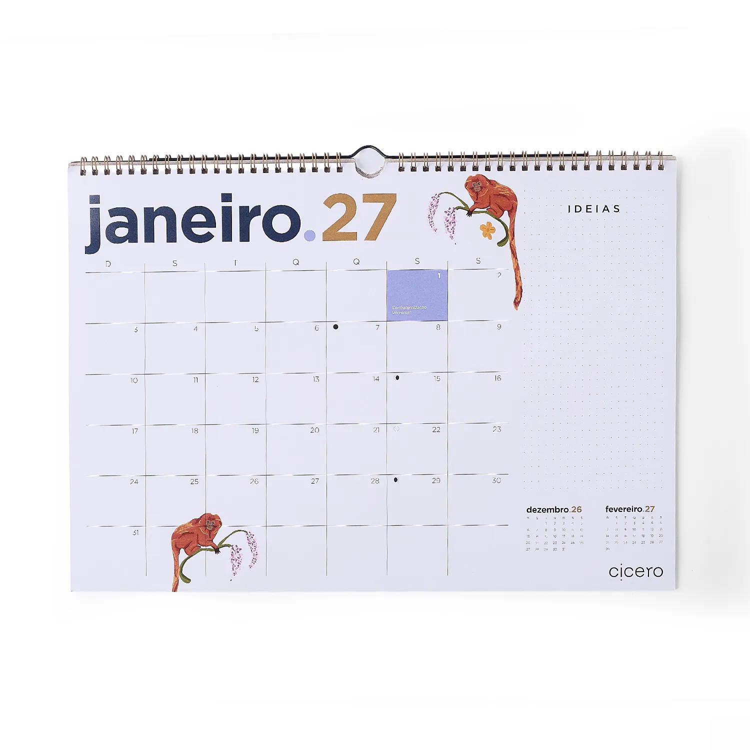 Calendario de Parede A3 2027 Relicário