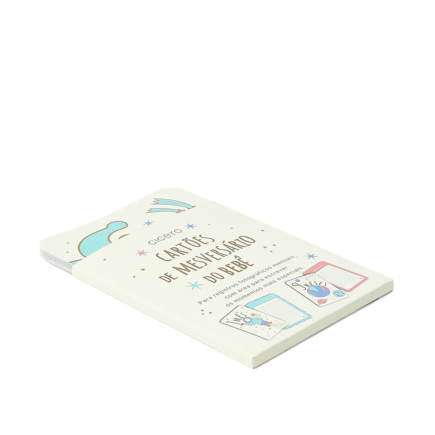 Cartões de Mesversário do Bebê 10x15 Off White