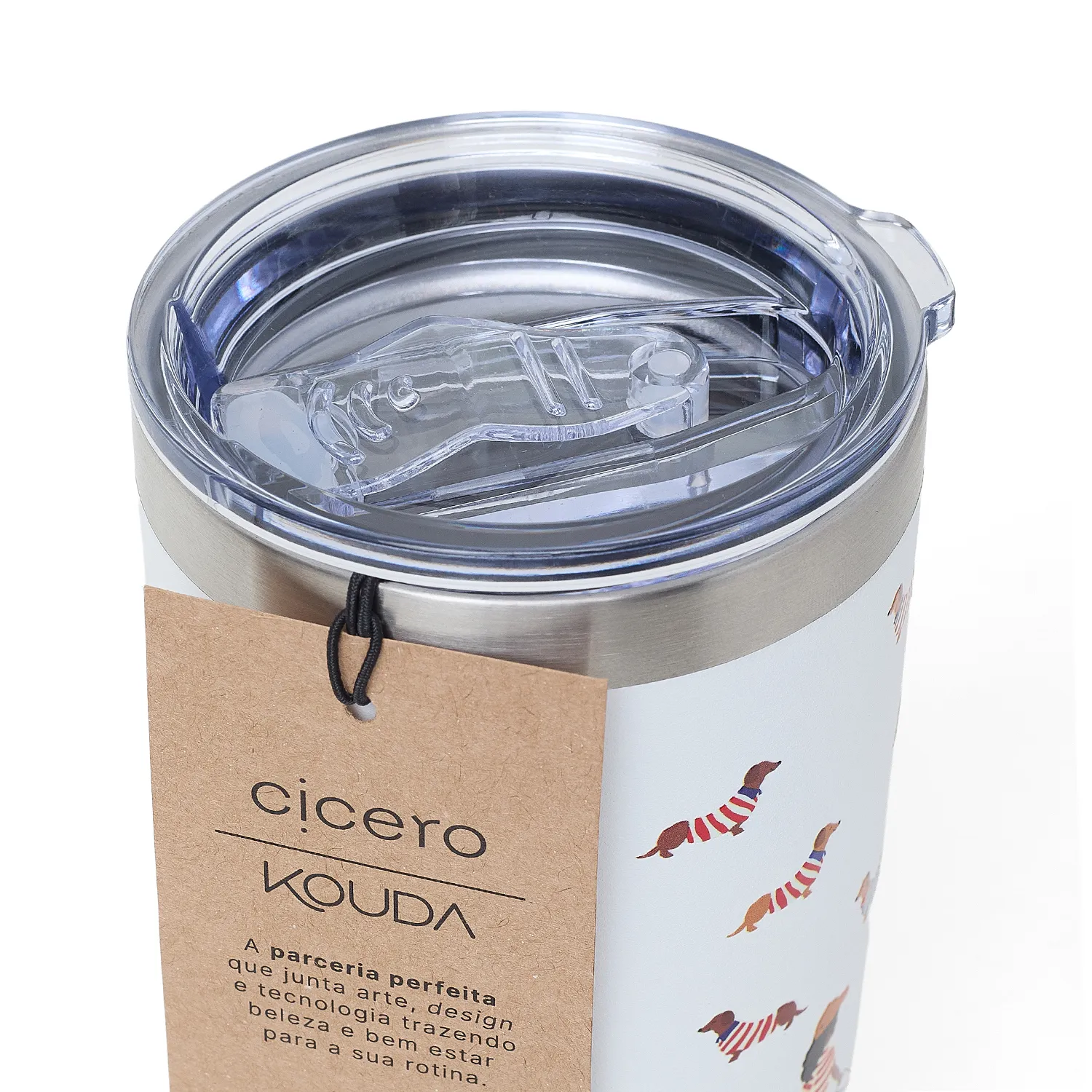 Copo Cicero + Kouda Don 500ml 10379 Branca Petit Amor