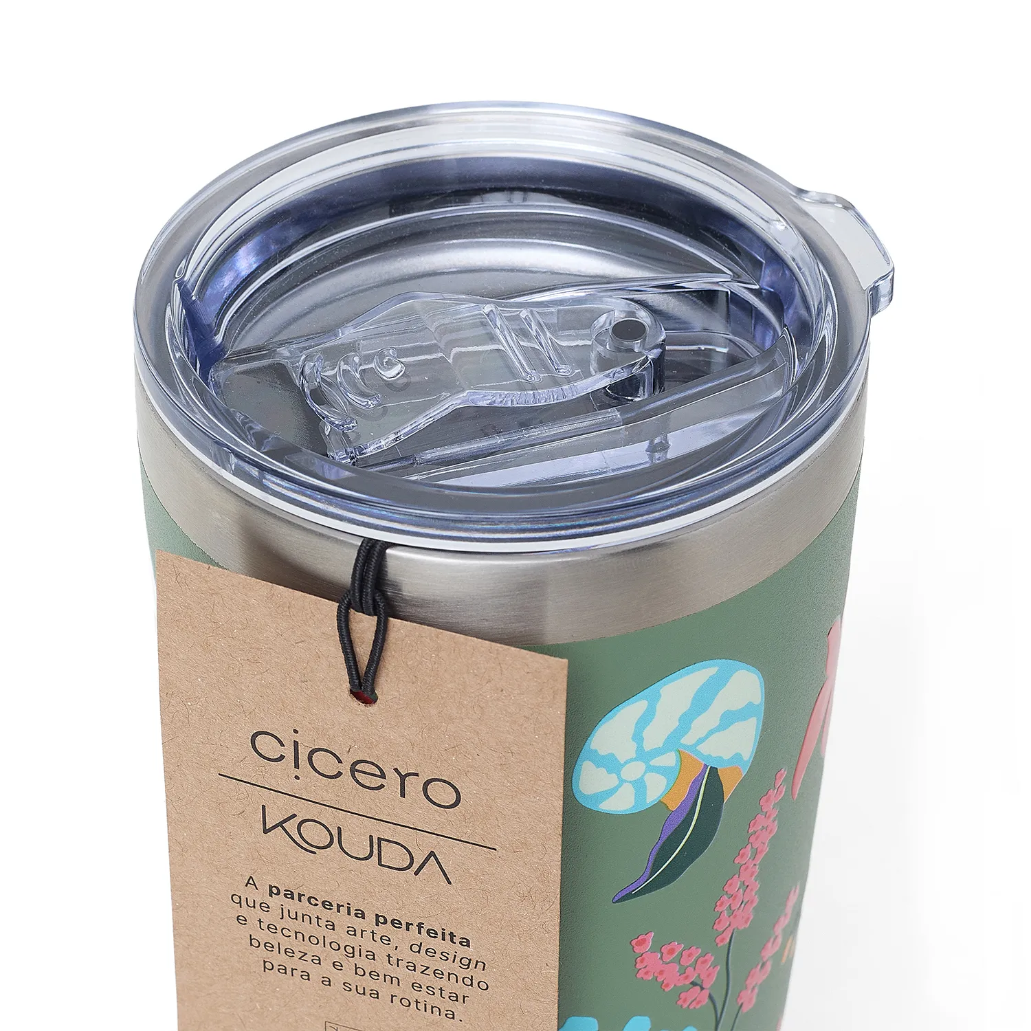 Copo Cicero + Kouda Don 500ml 10379 Verde Sálvia Noronha Flora Marinha