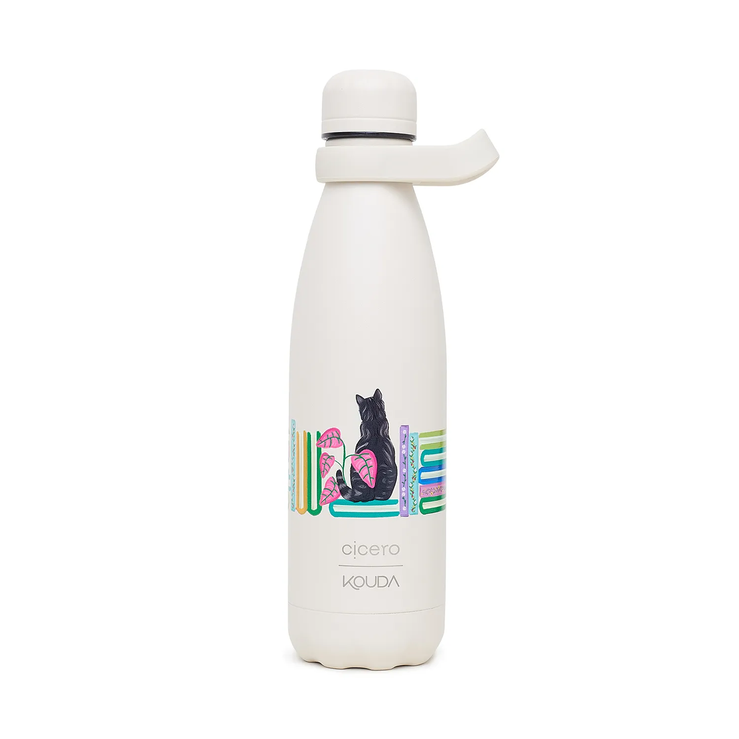 Garrafa Cicero + Kouda Grey 500ml 10384 Off White Quintal Literário Livraria