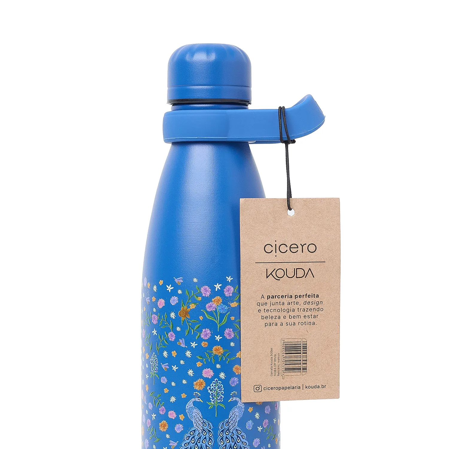 Garrafa Cicero + Kouda Grey 500ml Relicário Realeza Marinho