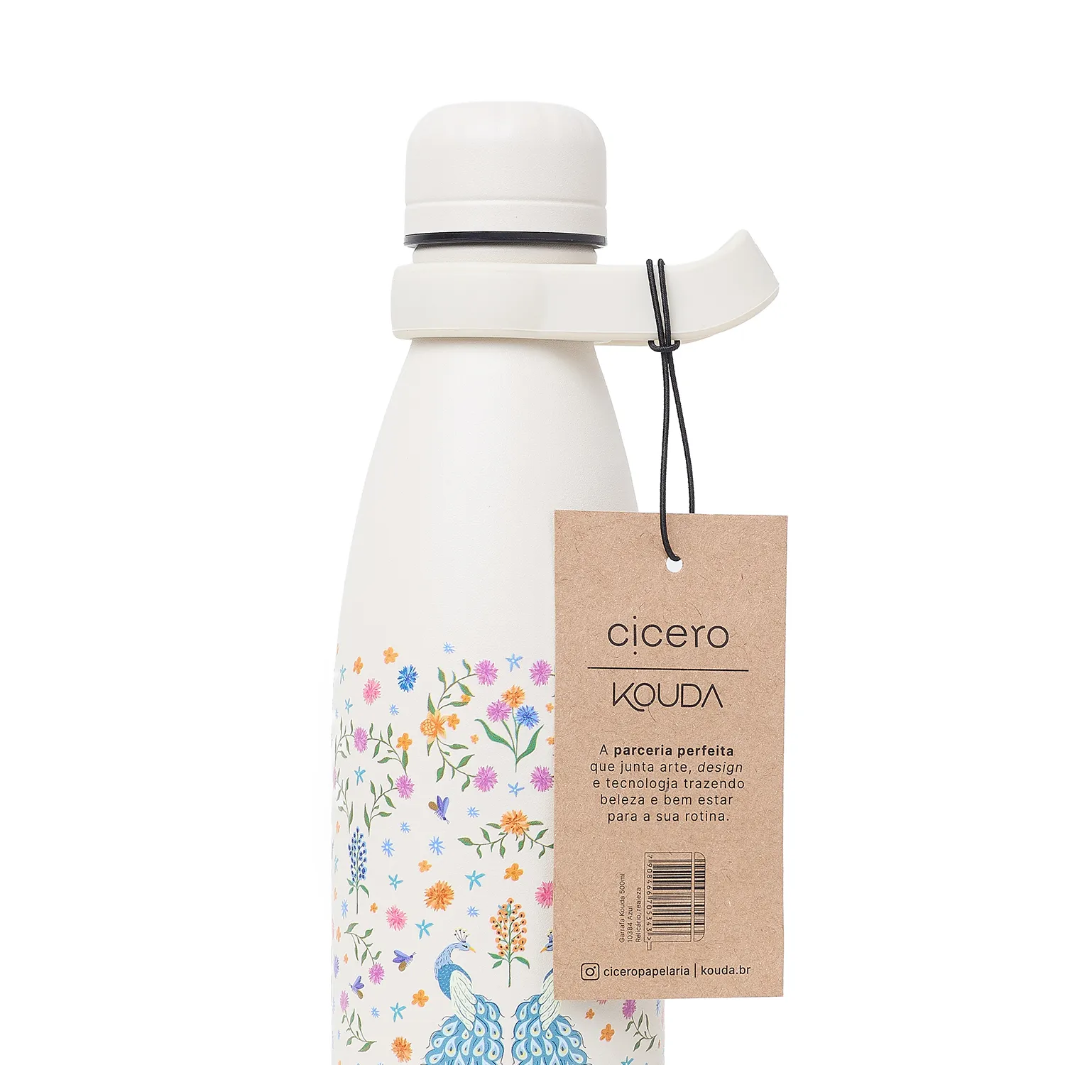 Garrafa Cicero + Kouda Grey 500ml Relicário Realeza Off White