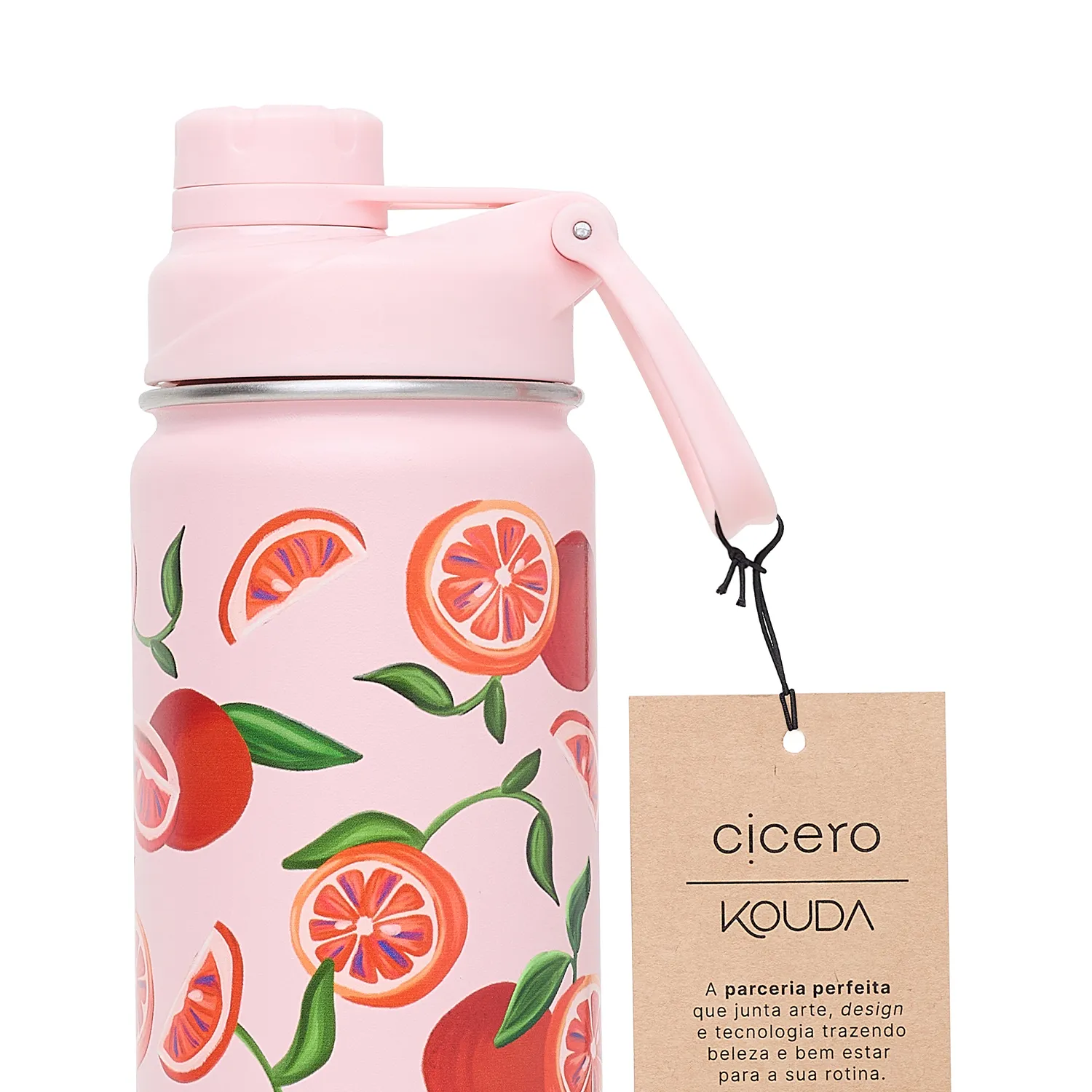 Garrafa Cicero + Kouda Ladakh 660ml 10368 Rosa Claro Frutare Pomelo