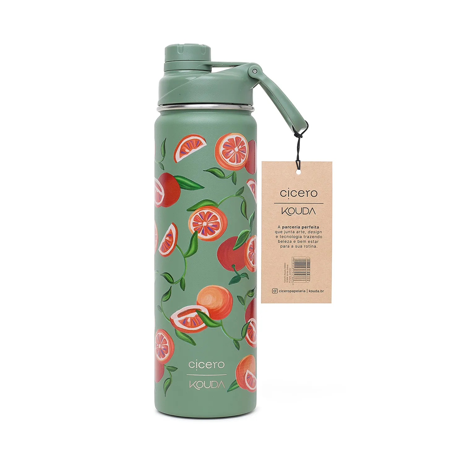 Garrafa Cicero + Kouda Ladakh 660ml 10368 Verde Salvia Frutare Pomelo