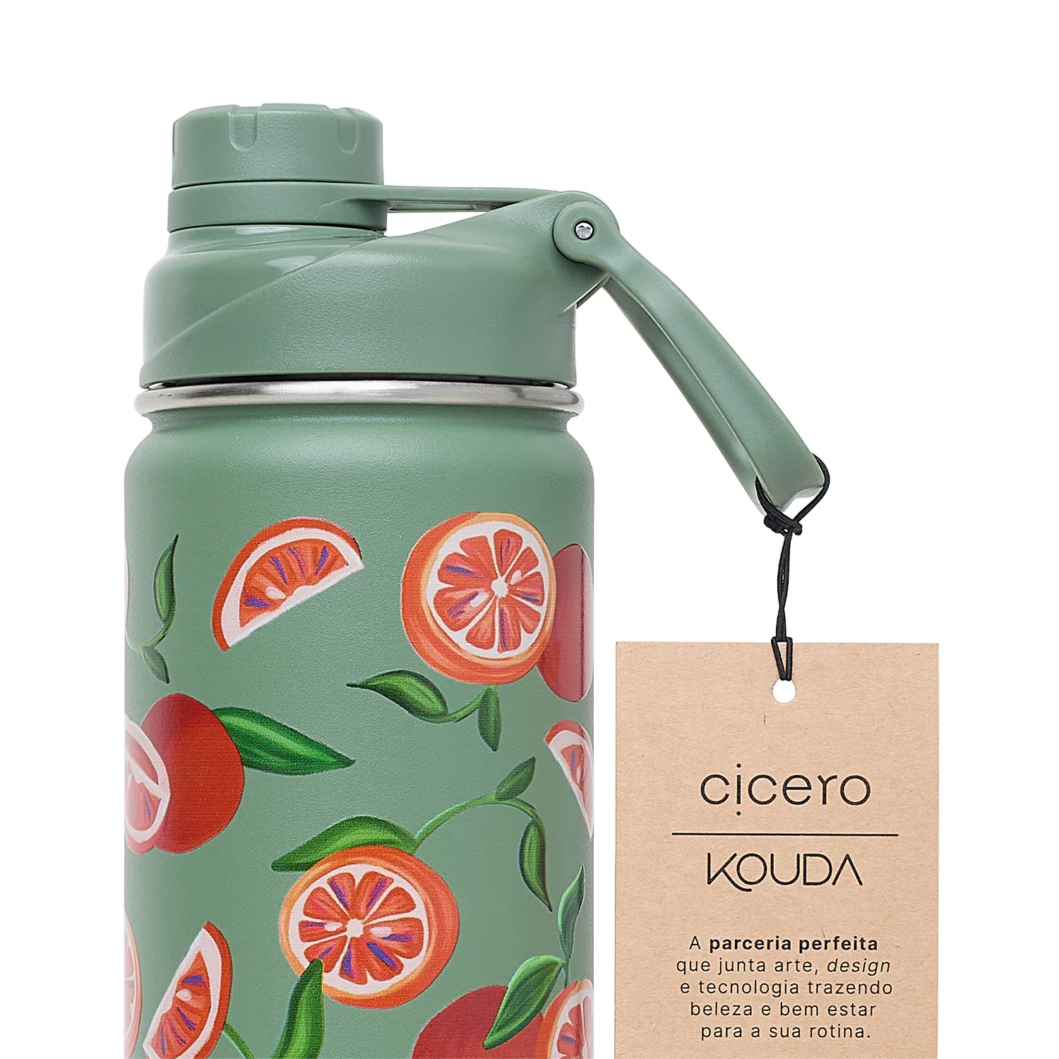 Garrafa Cicero + Kouda Ladakh 660ml 10368 Verde Salvia Frutare Pomelo