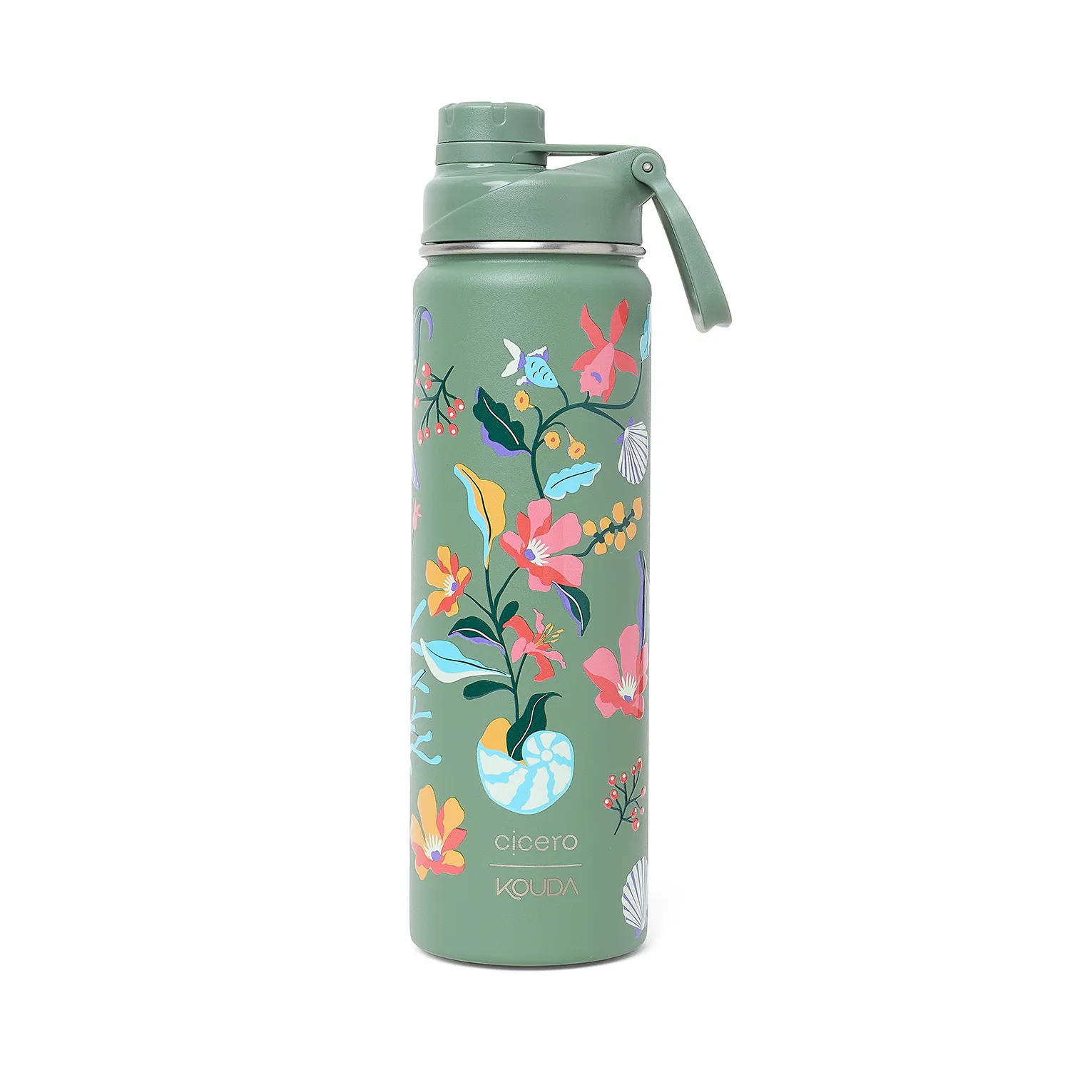 Garrafa Cicero + Kouda Ladakh 660ml Noronha Verde Sálvia Flora Marinha