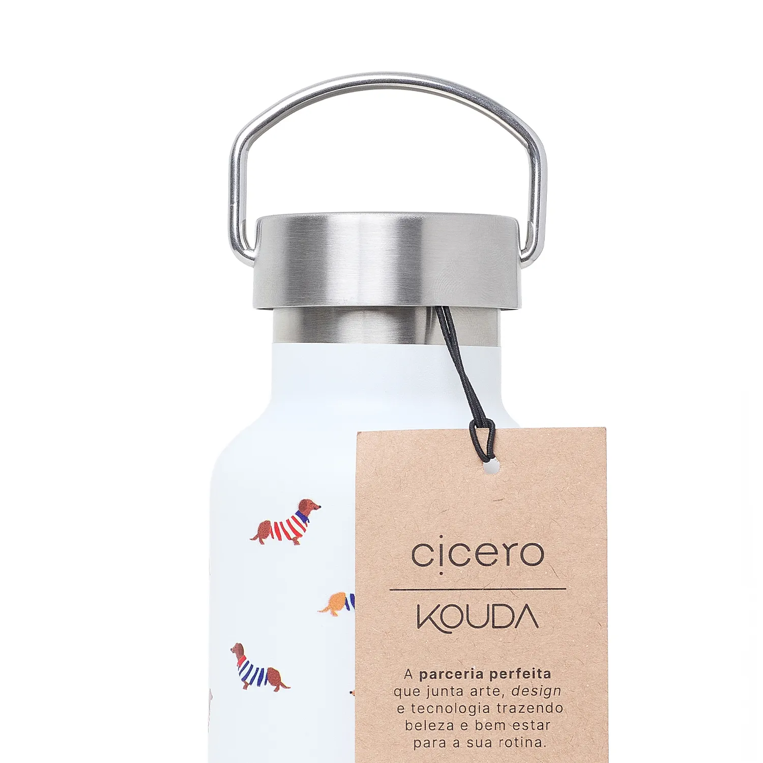 Garrafa Cicero + Kouda Martial 500ml 10357 Branca Petit Lambreta