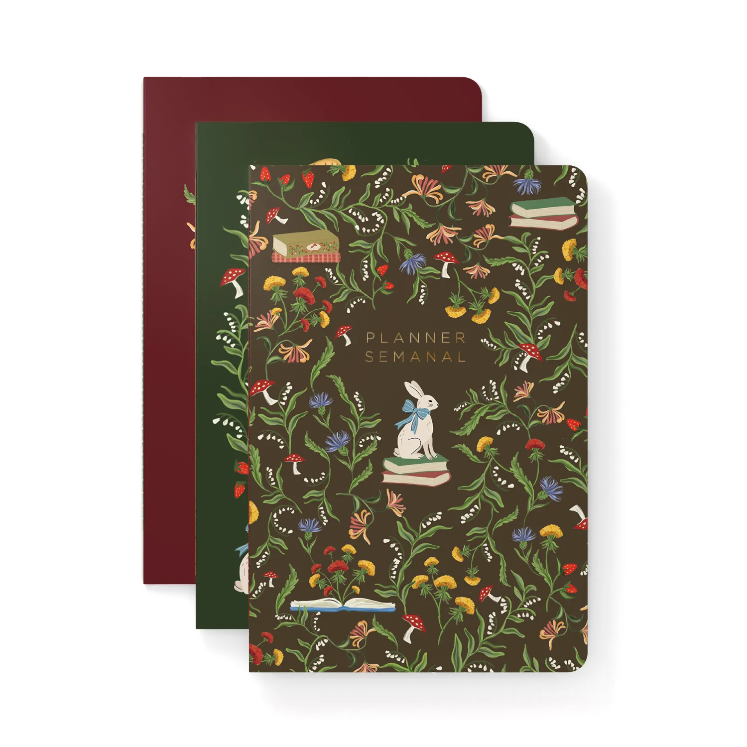 Kit 2 +1 - dois planners e um pontado Prazer em Planejar Kit 3 unidades 14x21 Cicero & Pólen Fábulas