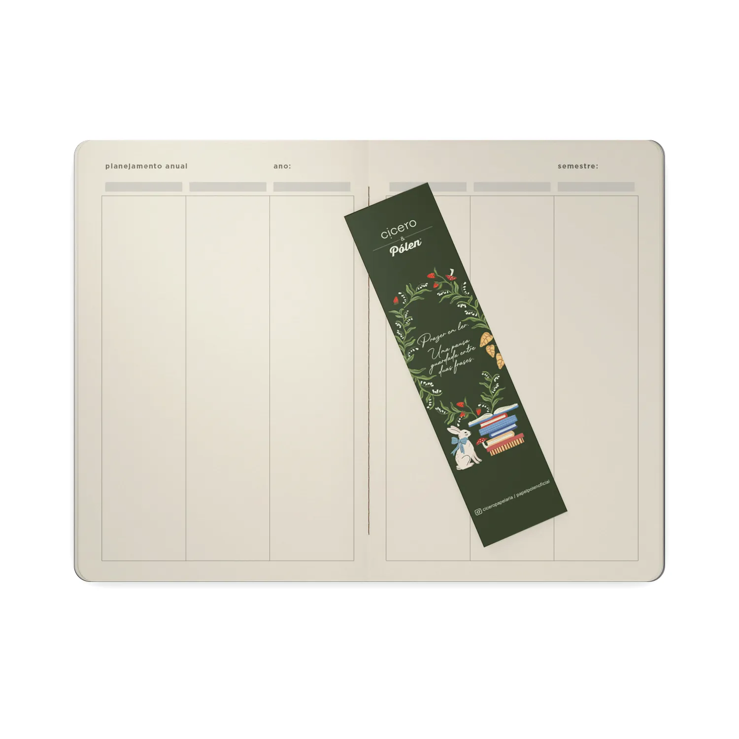 Kit 2 +1 - dois planners e um pontado Prazer em Planejar Kit 3 unidades 14x21 Cicero & Pólen Fábulas