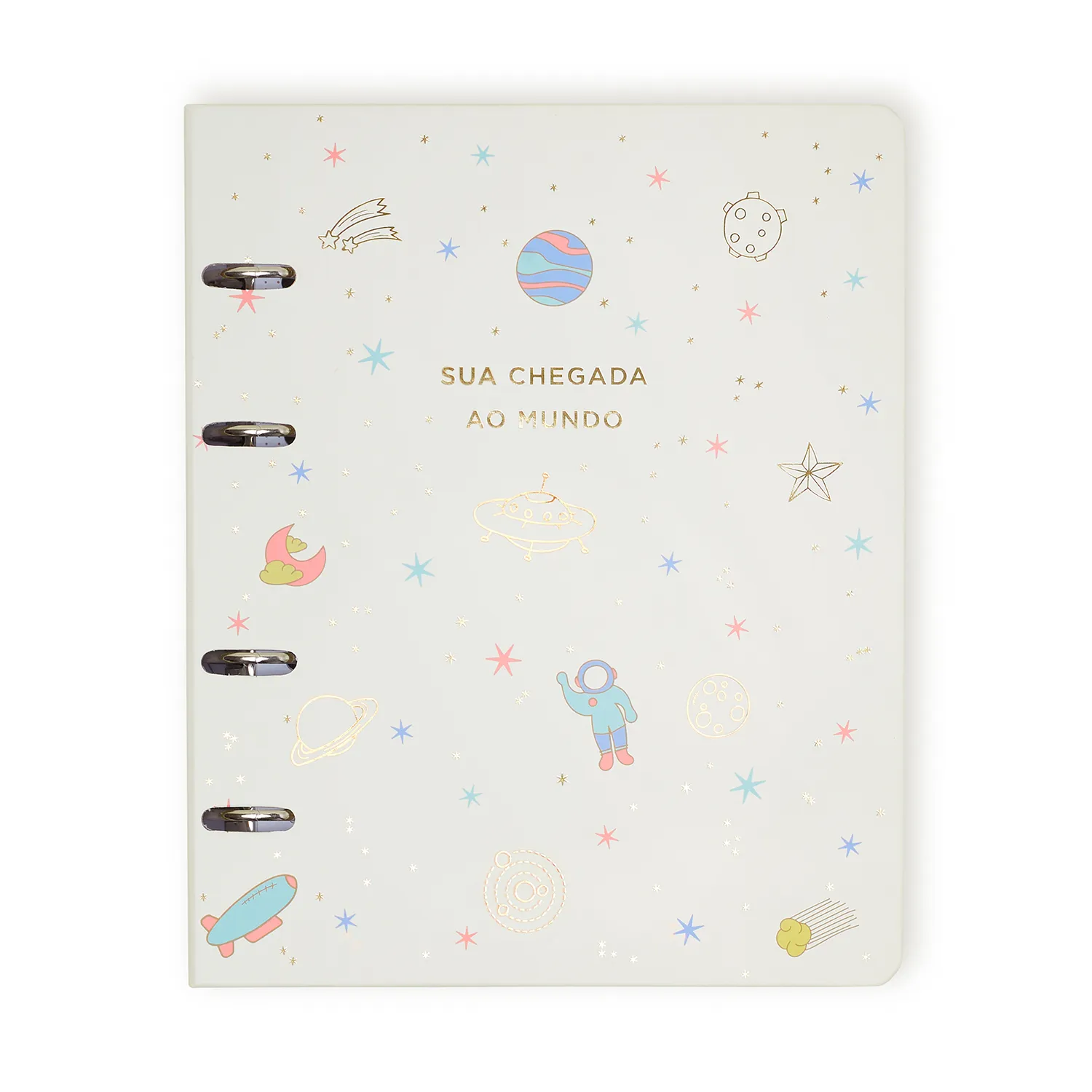 Livro Álbum Argolado do Bebê 18X24 Off White