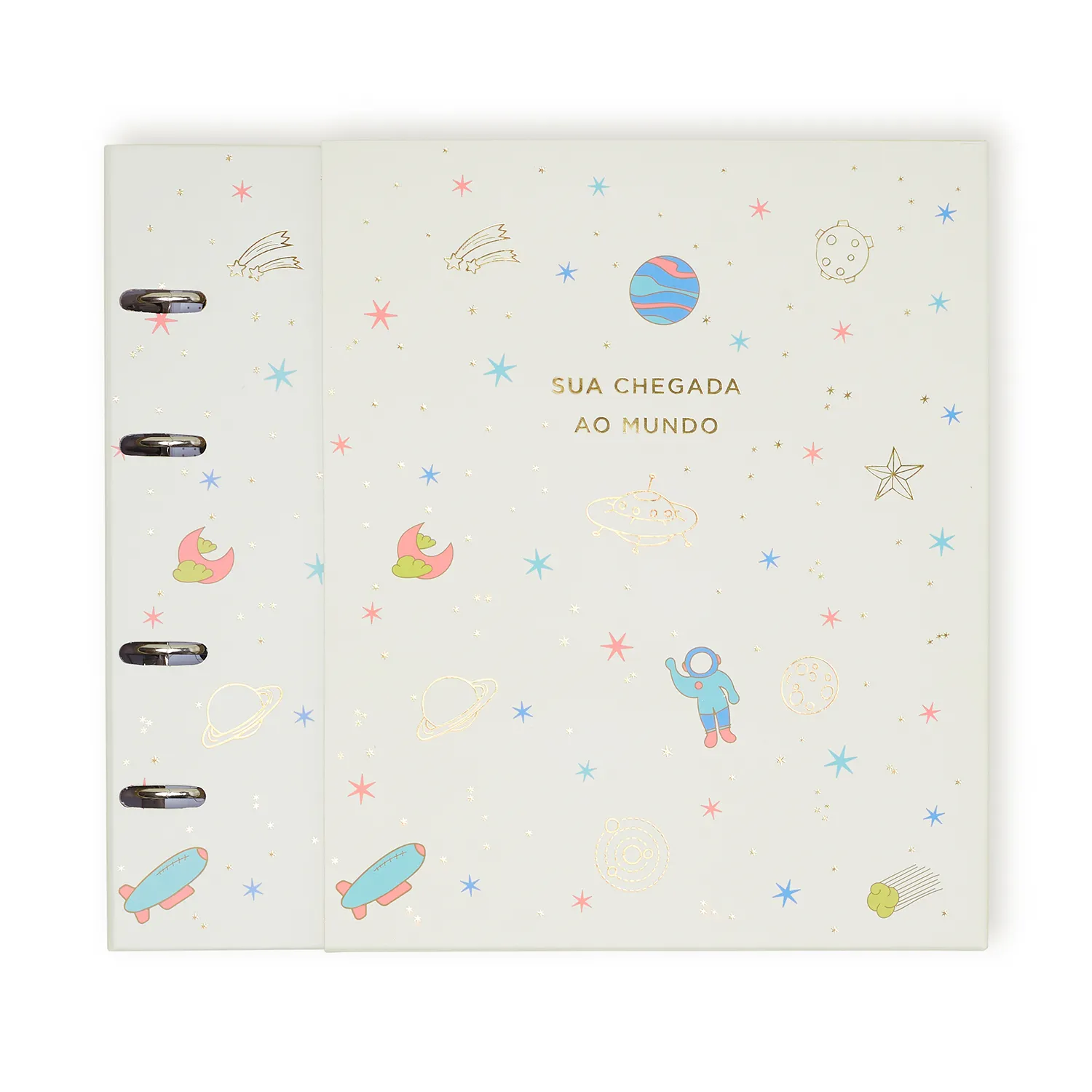 Livro Álbum Argolado do Bebê 18X24 Off White
