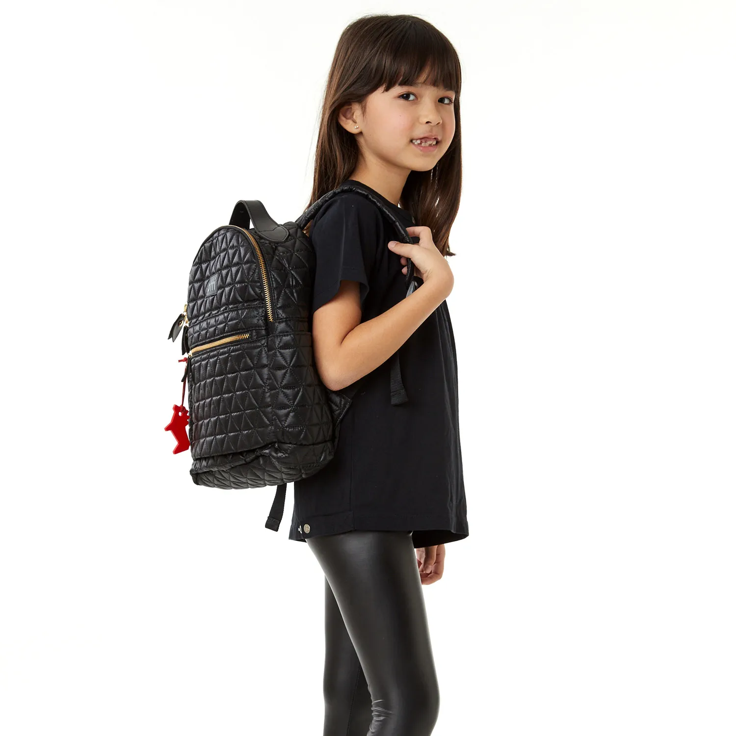 Mochila Pequena Matelassê Preta Otti