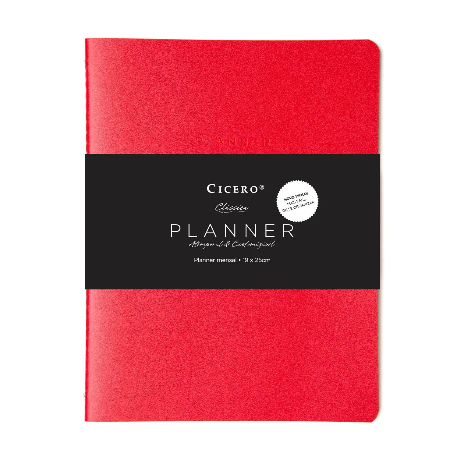 Planner Clássica 19x25 - Vermelha NOVO MIOLO