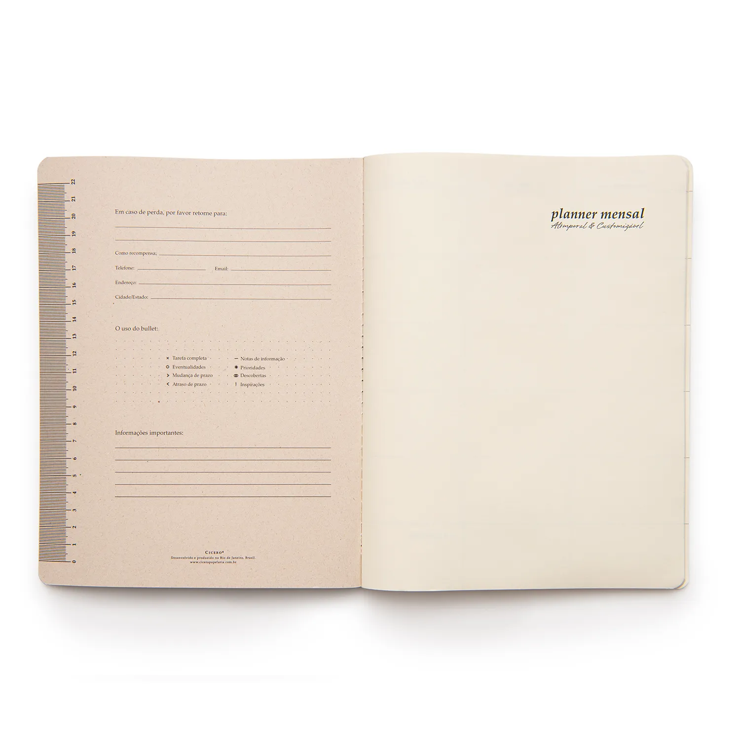 Planner Clássica 19x25 - Vermelha NOVO MIOLO