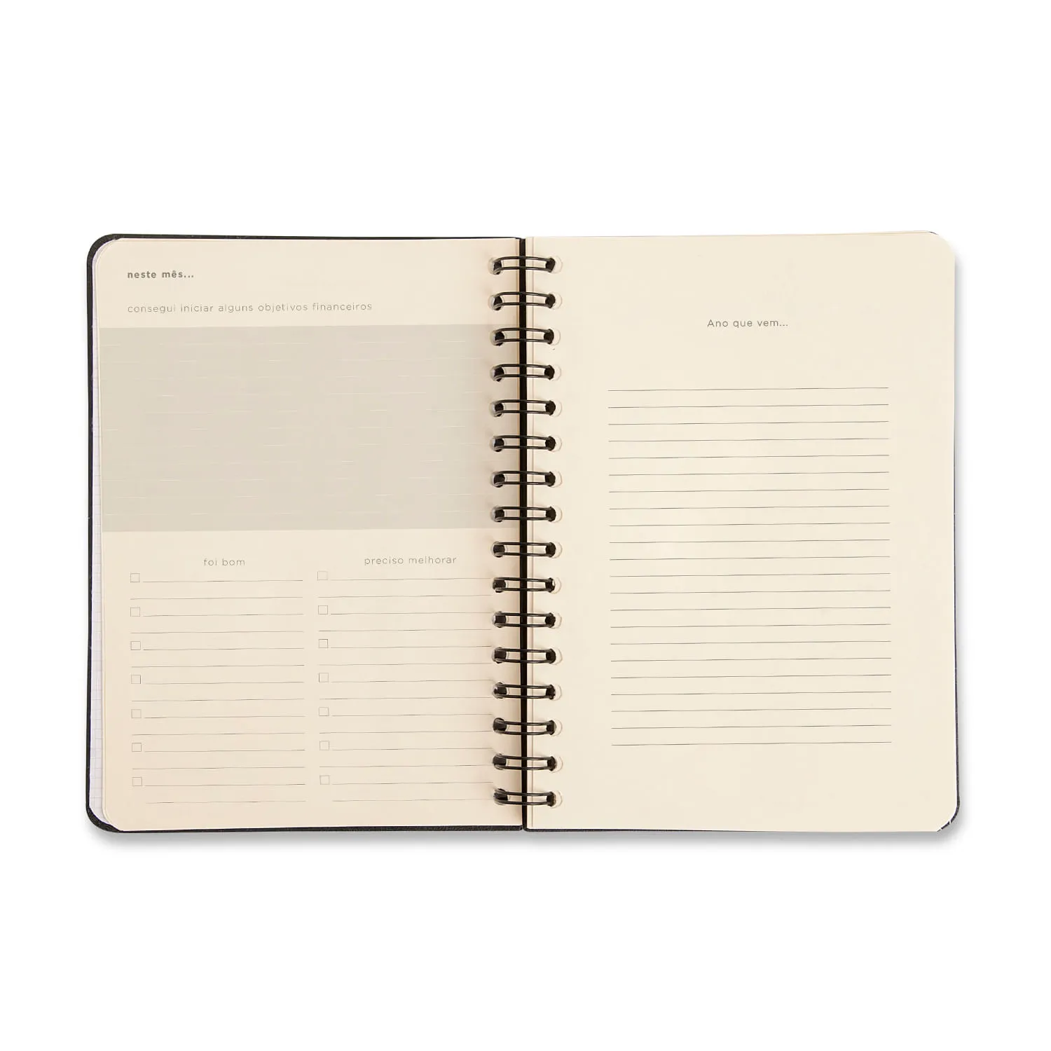 Planner Permamente Wire-o Clássica Financeiro A5 Caramelo