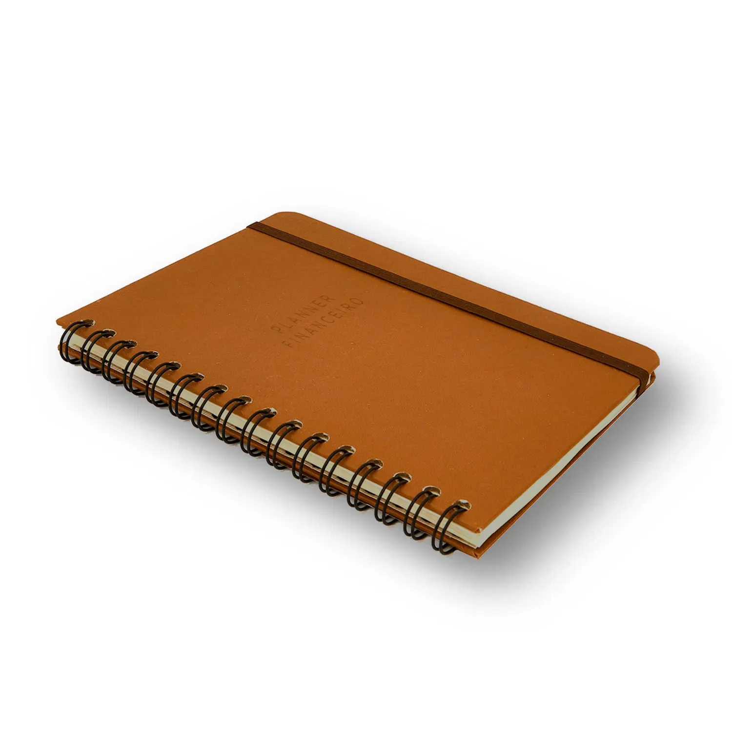 Planner Permamente Wire-o Clássica Financeiro A5 Caramelo
