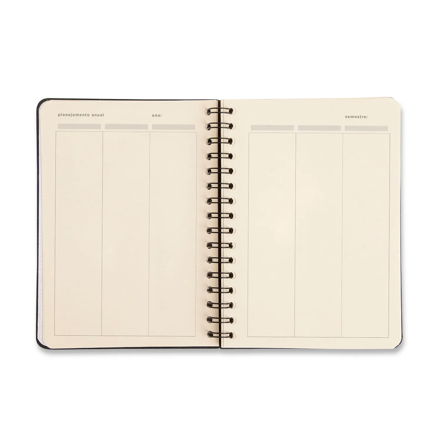 Planner Permamente Wire-o Clássica Financeiro A5 Caramelo