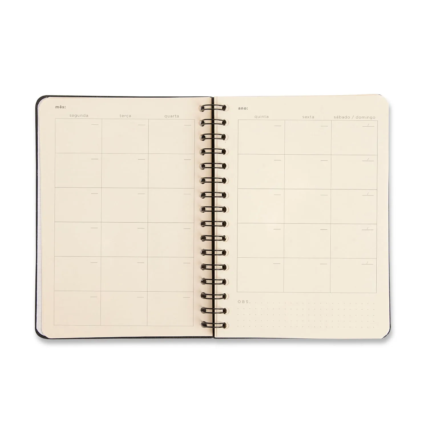 Planner Permamente Wire-o Clássica Financeiro A5 Caramelo