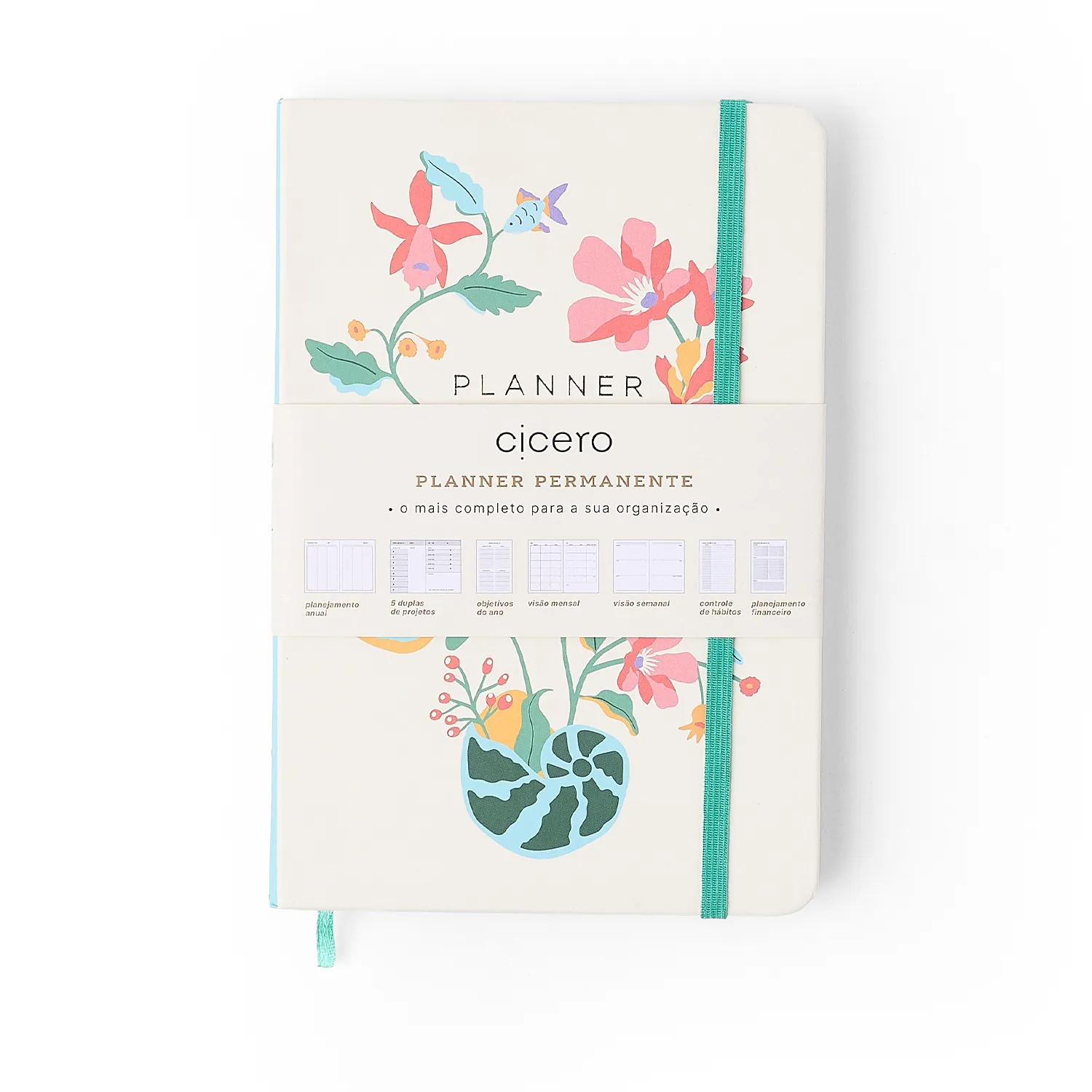 Planner Permanente Caderneta Noronha 14x21 Pérola do Mar