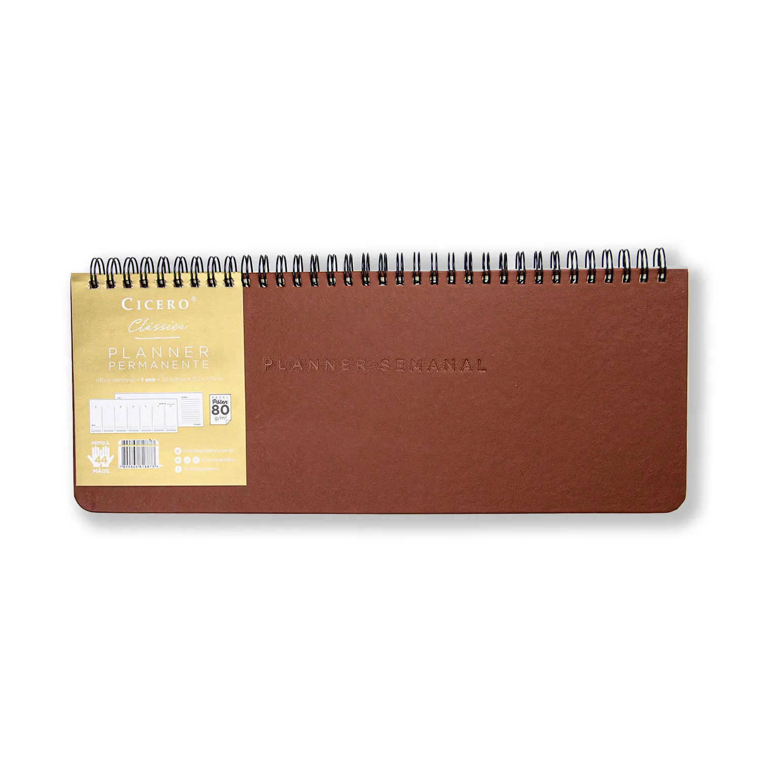 Planner Permanente Office Clássica Semanal 30x11,5 Café