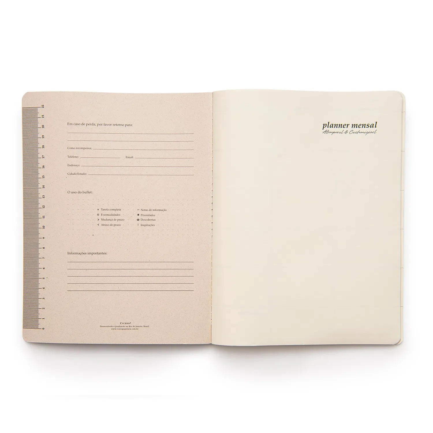 Planner Permanente Revista Planejamento Bossa Nova Mensal 19x25 Boemia
