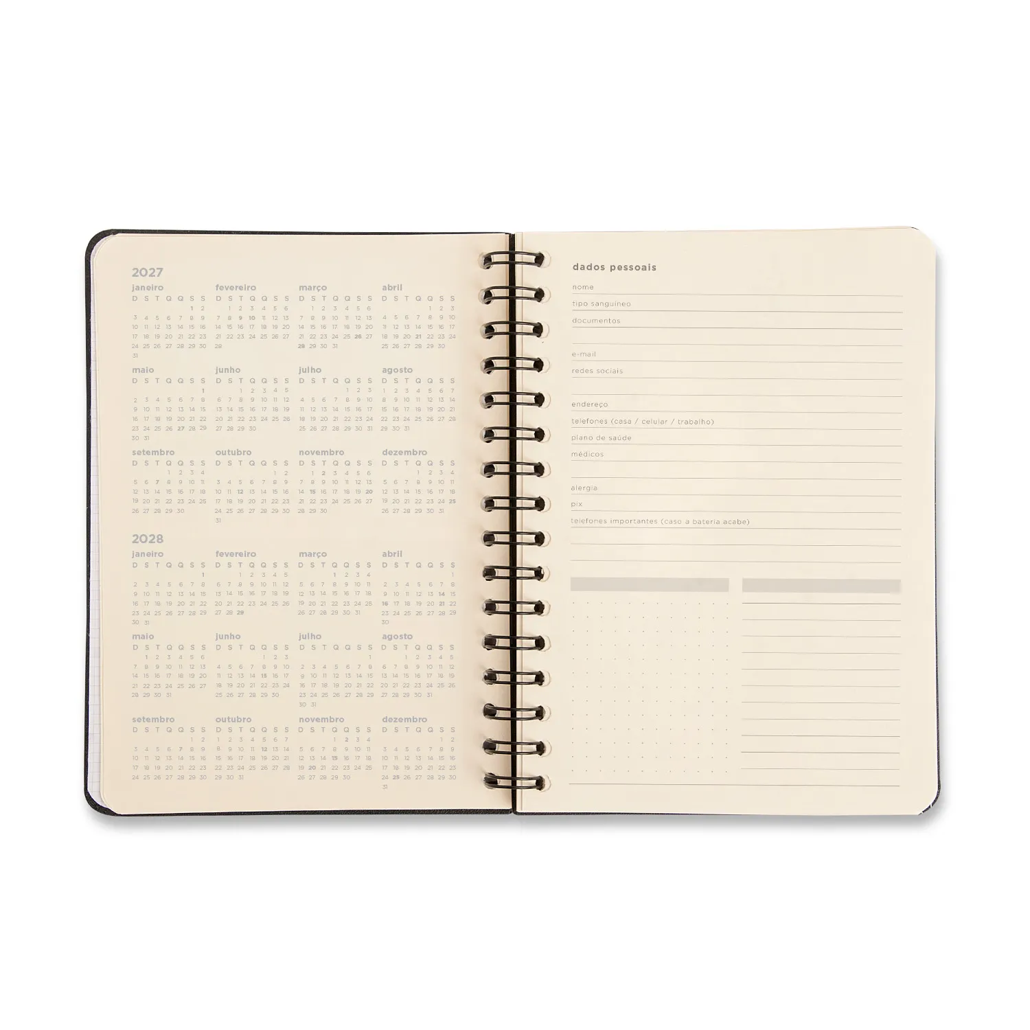 Planner Permanente Wire-O Frutare Financeiro A5 Mesa Posta