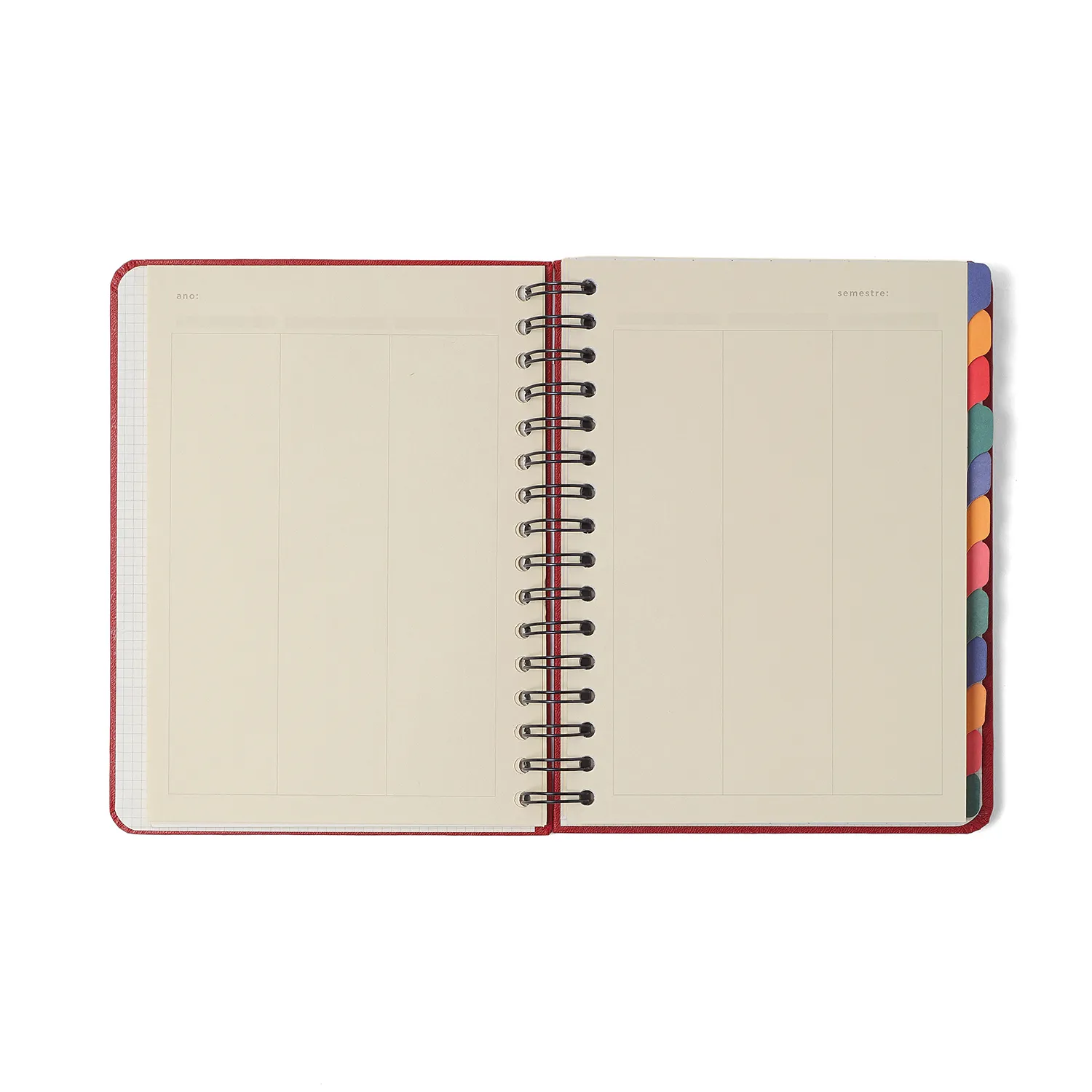 Planner Permanente Wire-O Frutare Semanal Notas A5 Limão Siciliano