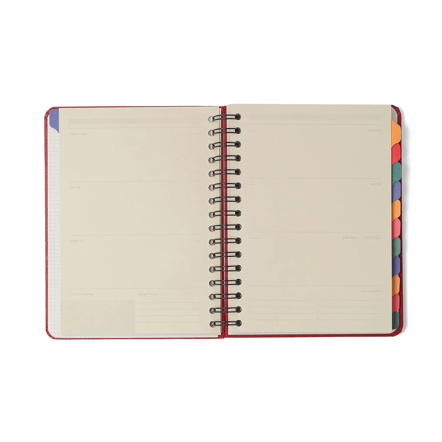 Planner Permanente Wire-O Lagoa Semanal Notas A5 Pedalinho