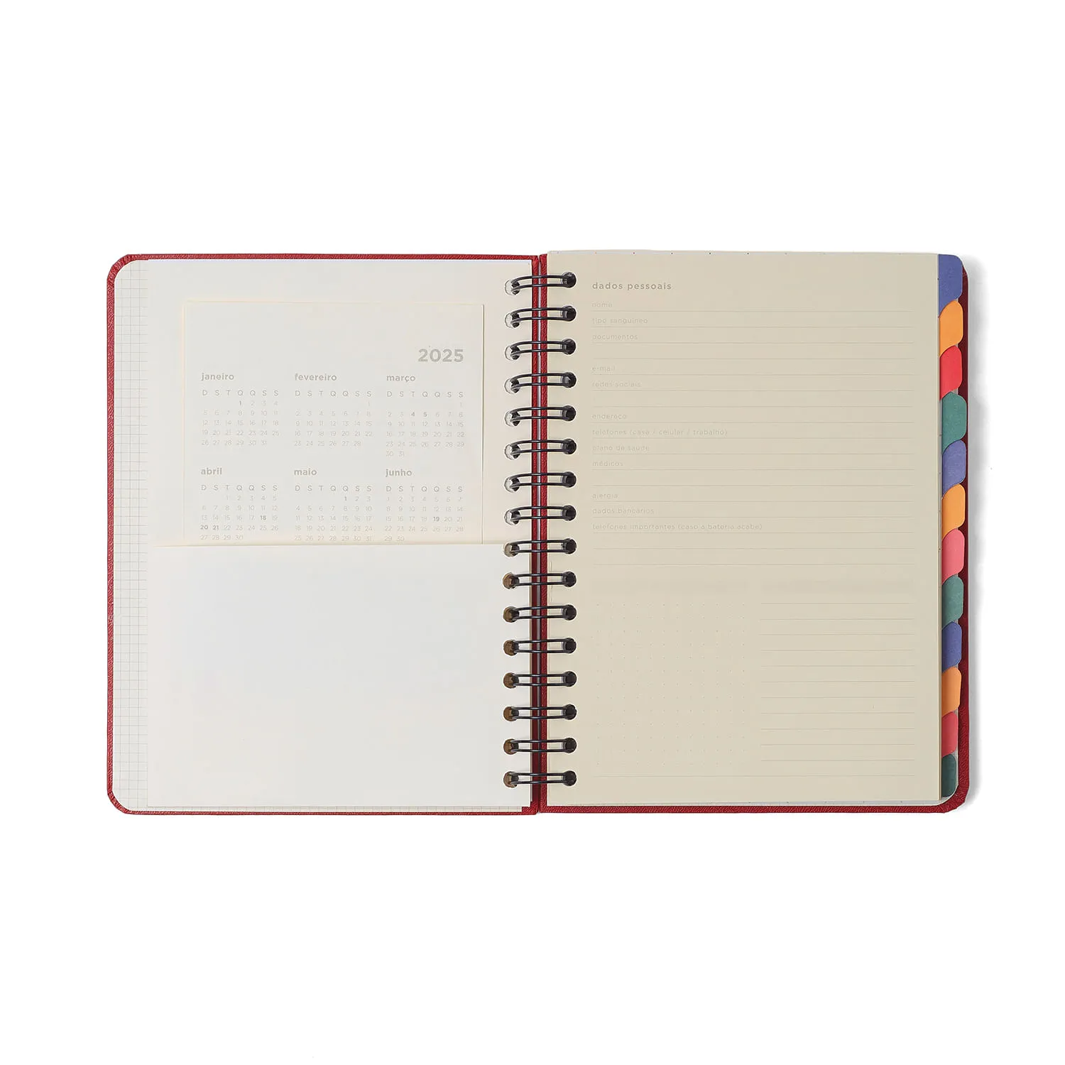 Planner Permanente Wire-O Lagoa Semanal Notas A5 Pedalinho