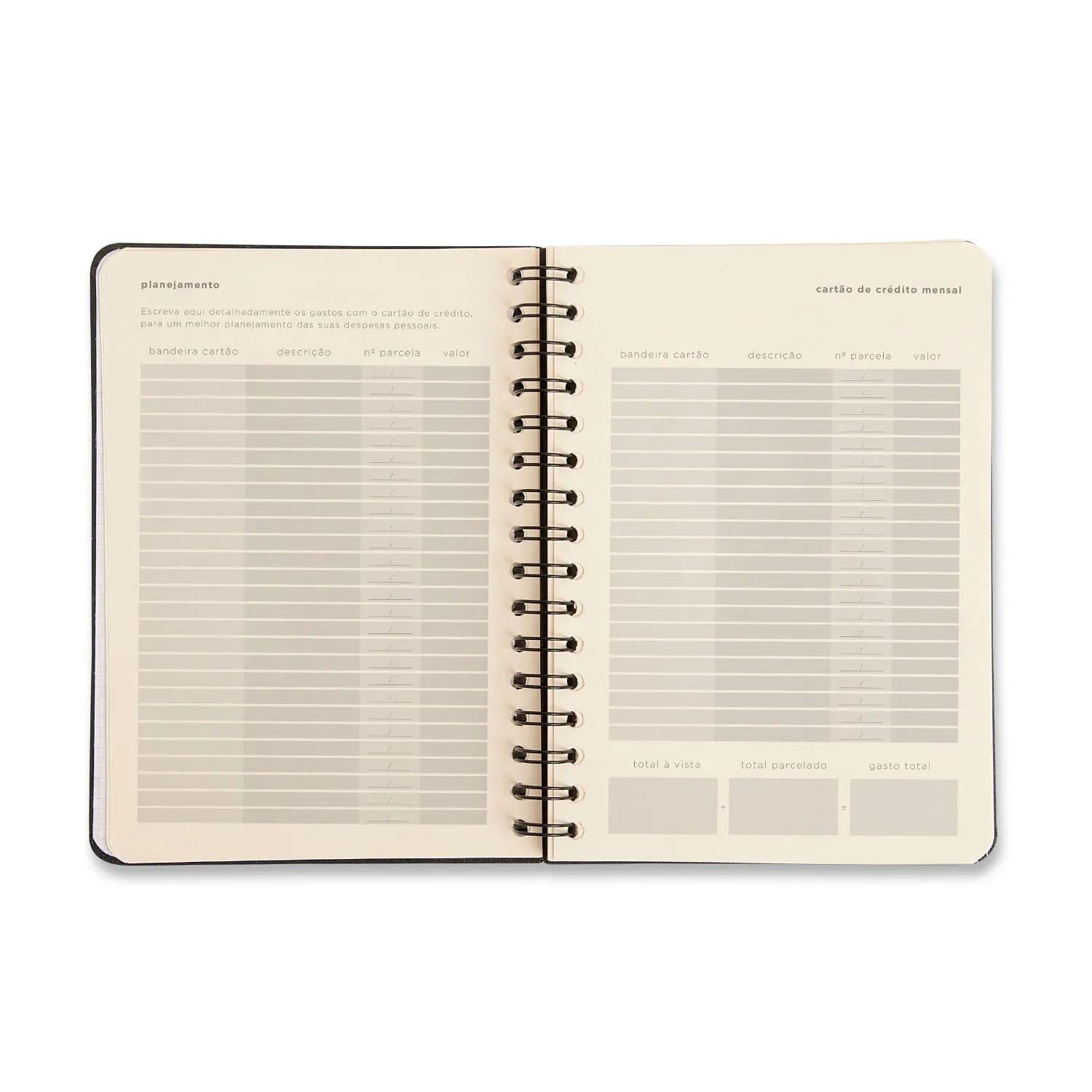 Planner Permanente Wire-O Litoral Financeiro A5 Revoada Off White
