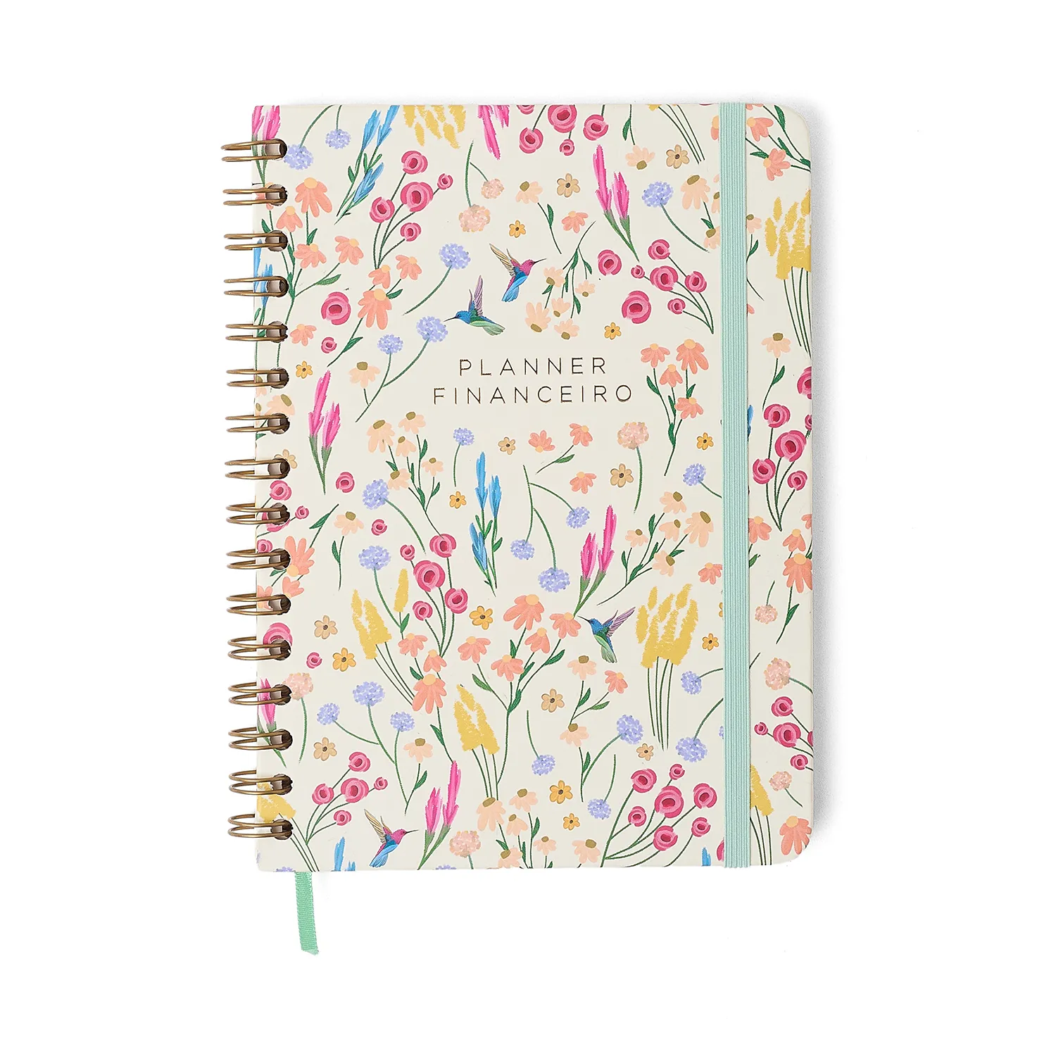 Planner Permanente Wire-O Quintal Literário Financeiro A5 Dia