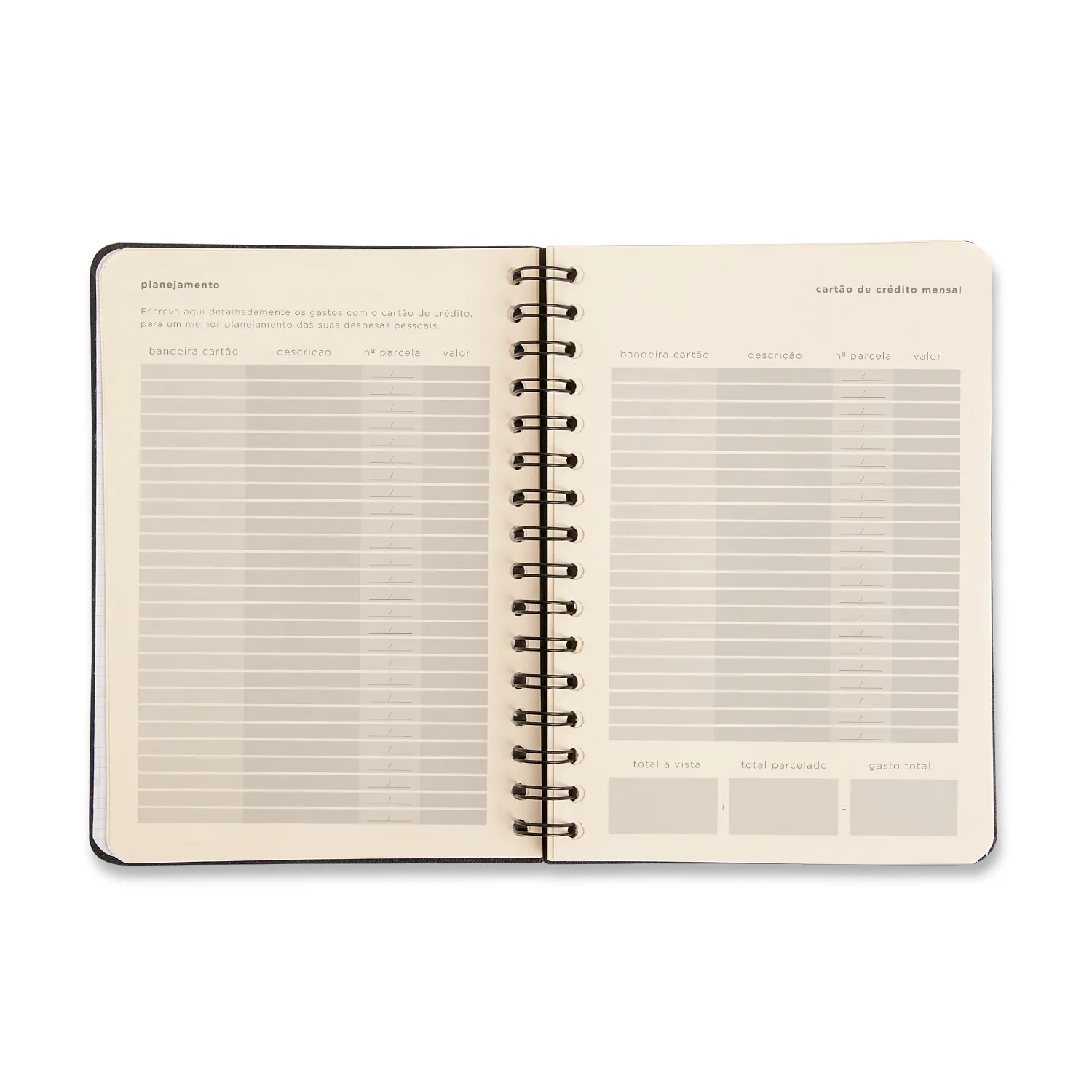 Planner Permanente Wire-O Quintal Literário Financeiro A5 Dia