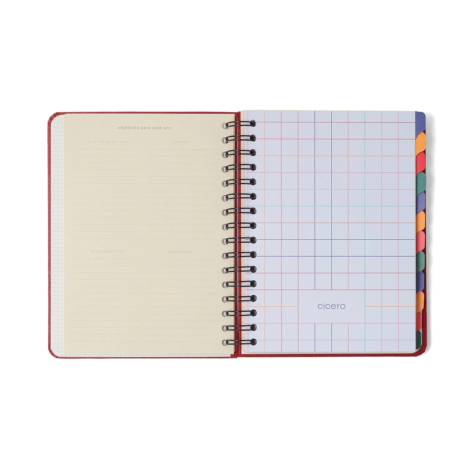 Planner Permanente Wire-O Trancoso Semanal Notas A5 Off White