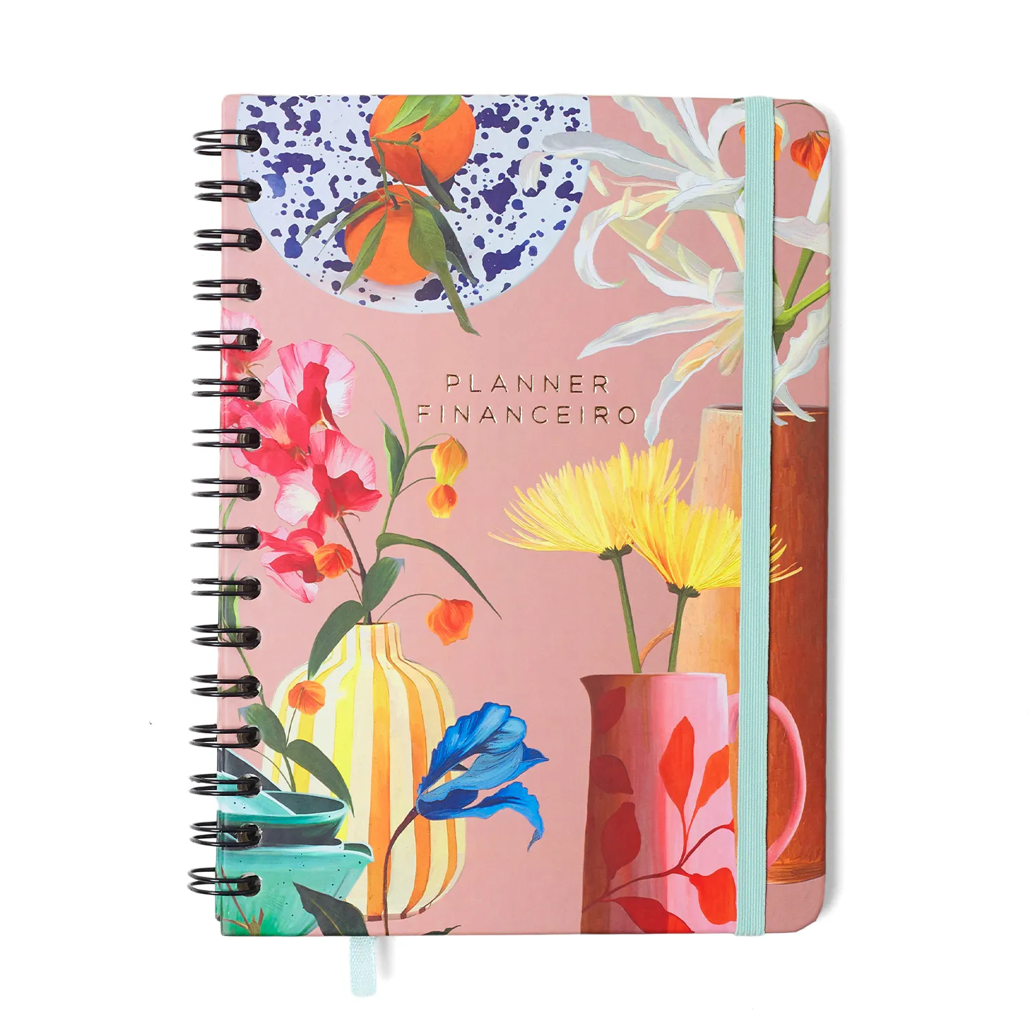 Planner Permanente Wire-o Ateliê Financeiro A5 Rosa