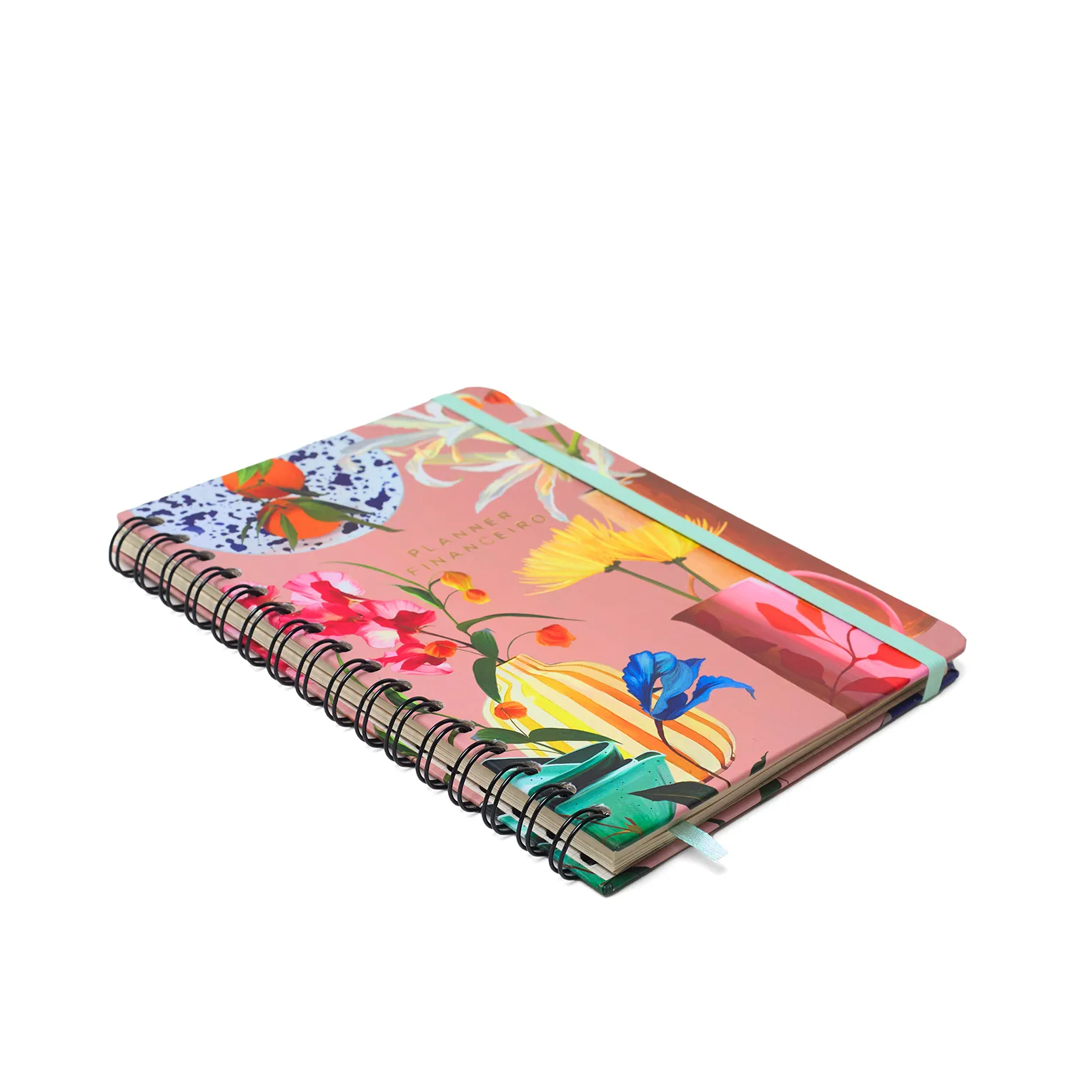 Planner Permanente Wire-o Ateliê Financeiro A5 Rosa