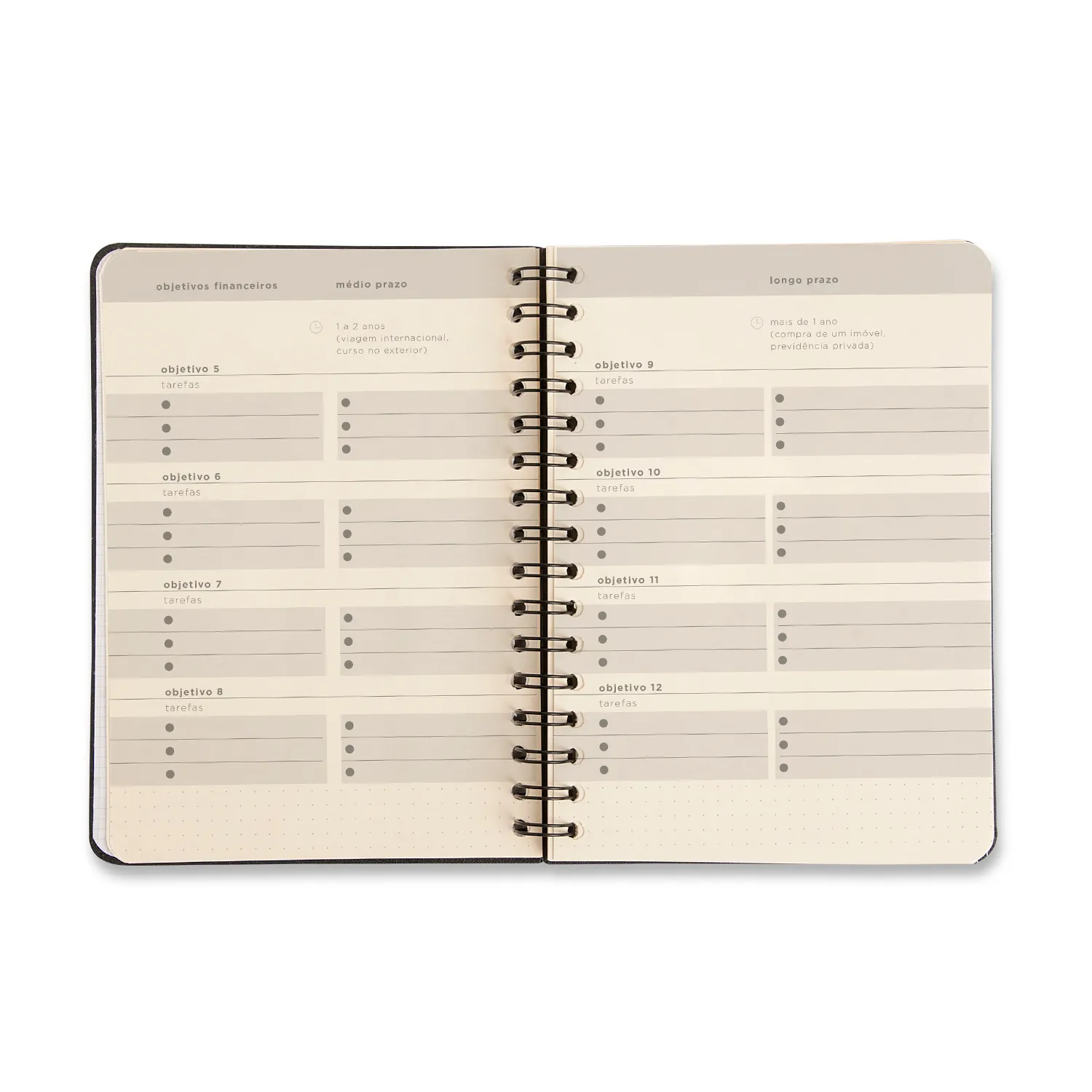Planner Permanente Wire-o Ateliê Financeiro A5 Rosa