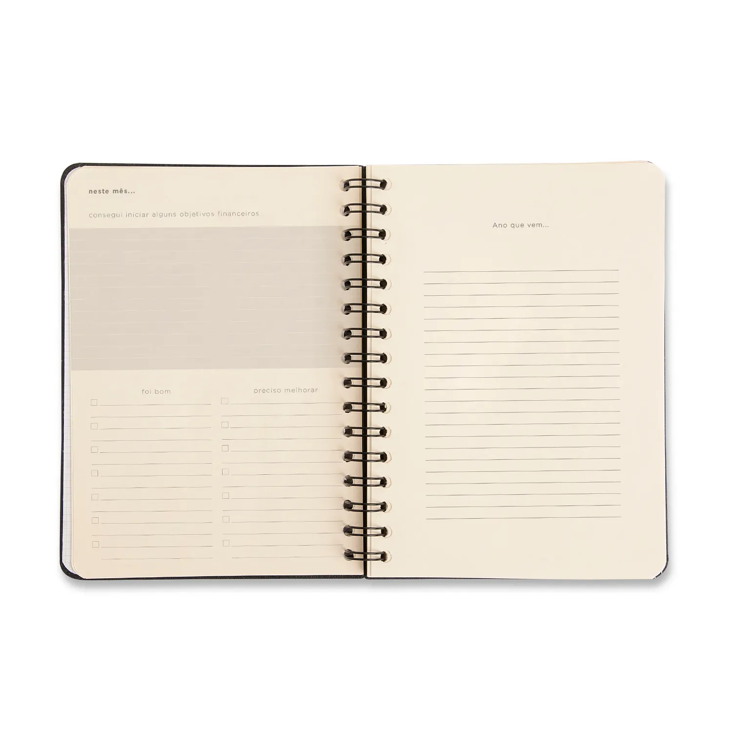 Planner Permanente Wire-o Bossa Nova Financeiro A5 Boemia Caramelo