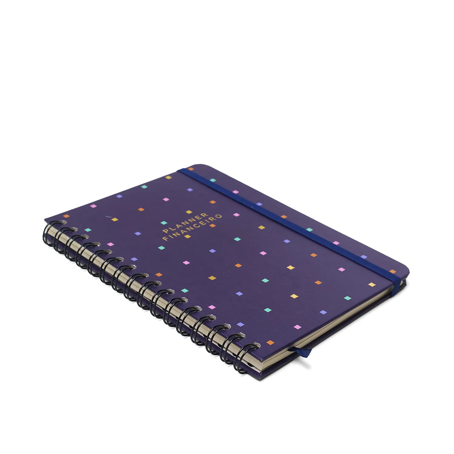 Planner Permanente Wire-o Bossa Nova Financeiro A5 Pontos Azul