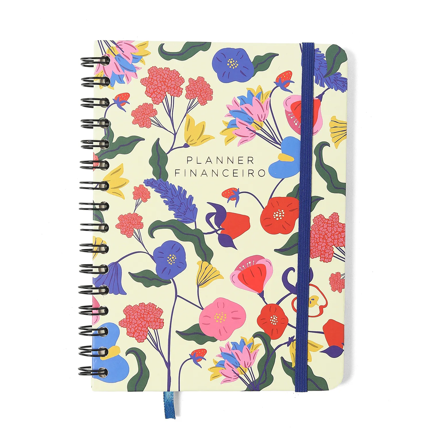Planner Permanente Wire-o Doce Florada Financeiro A5 Off White