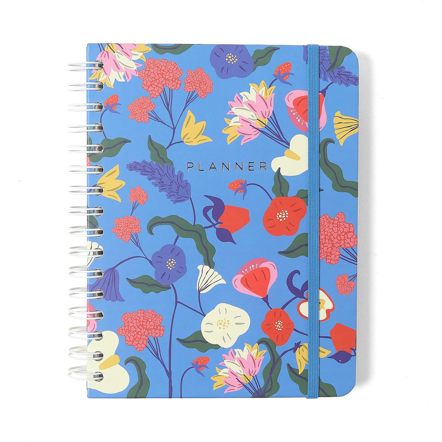 Planner Permanente Wire-o Doce Florada Semanal Notas A5 Azul