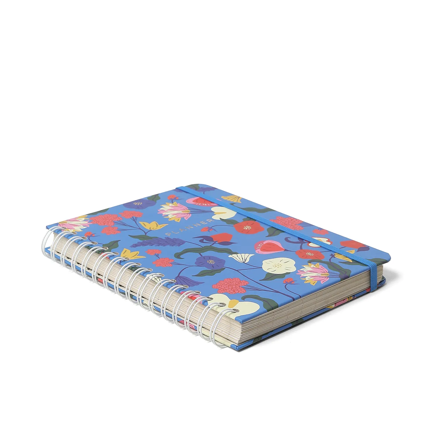 Planner Permanente Wire-o Doce Florada Semanal Notas A5 Azul