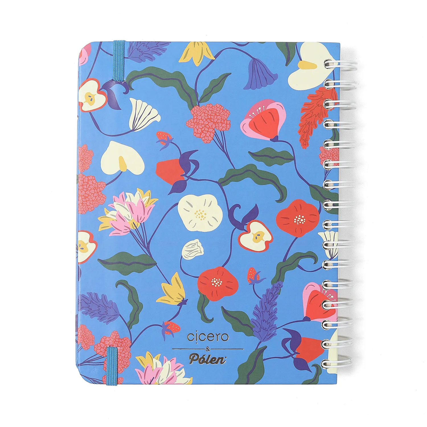 Planner Permanente Wire-o Doce Florada Semanal Notas A5 Azul