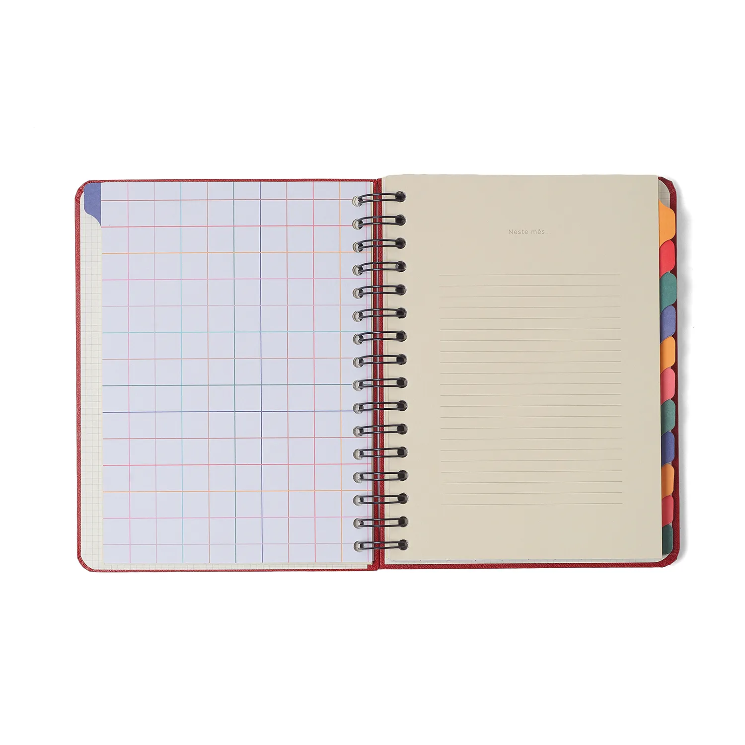 Planner Permanente Wire-o Doce Florada Semanal Notas A5 Azul