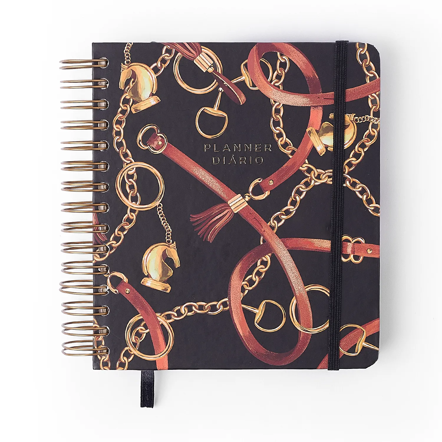 Planner Permanente Wire-o Haras Diário 17x19,5 Selaria Preto
