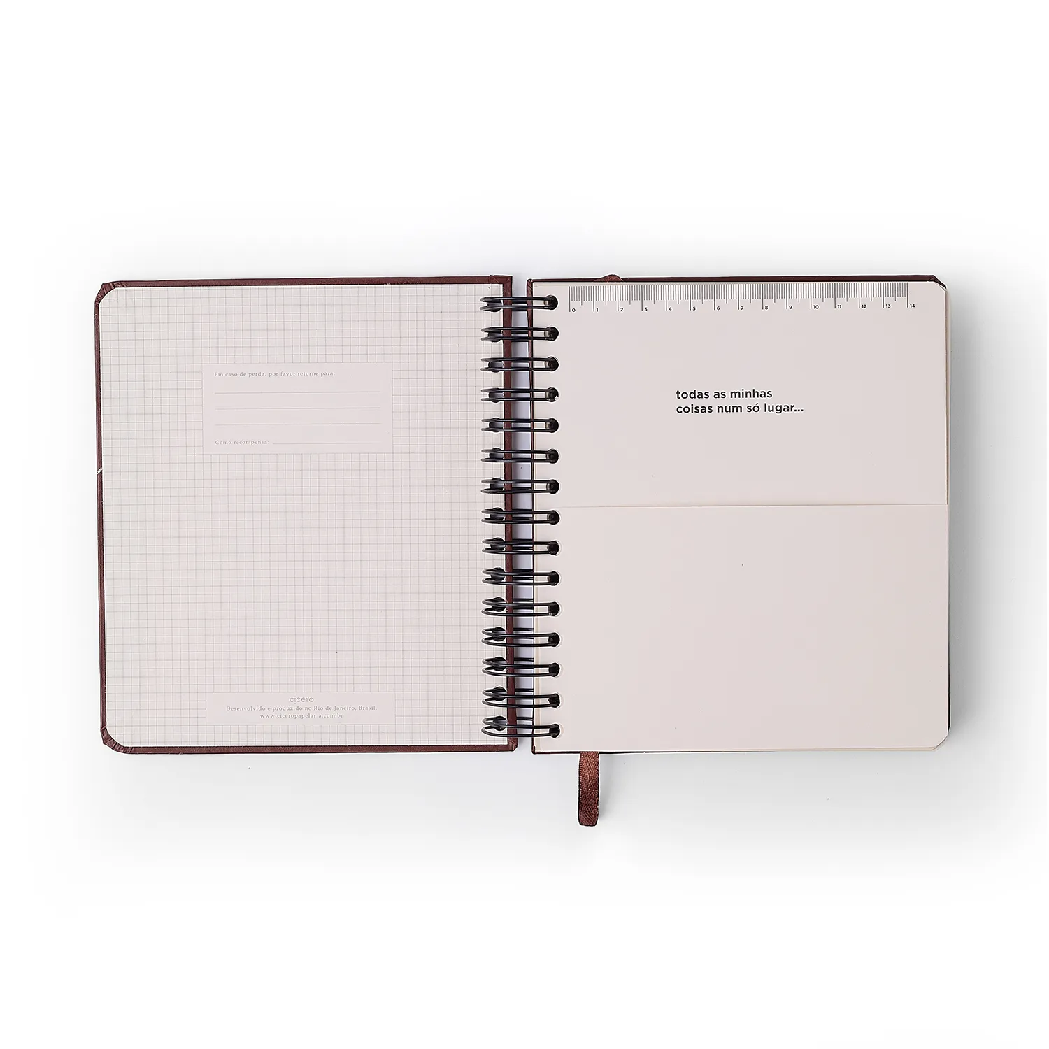 Planner Permanente Wire-o Haras Diário 17x19,5 Selaria Preto