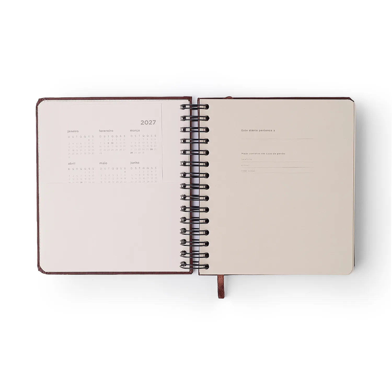 Planner Permanente Wire-o Haras Diário 17x19,5 Selaria Preto